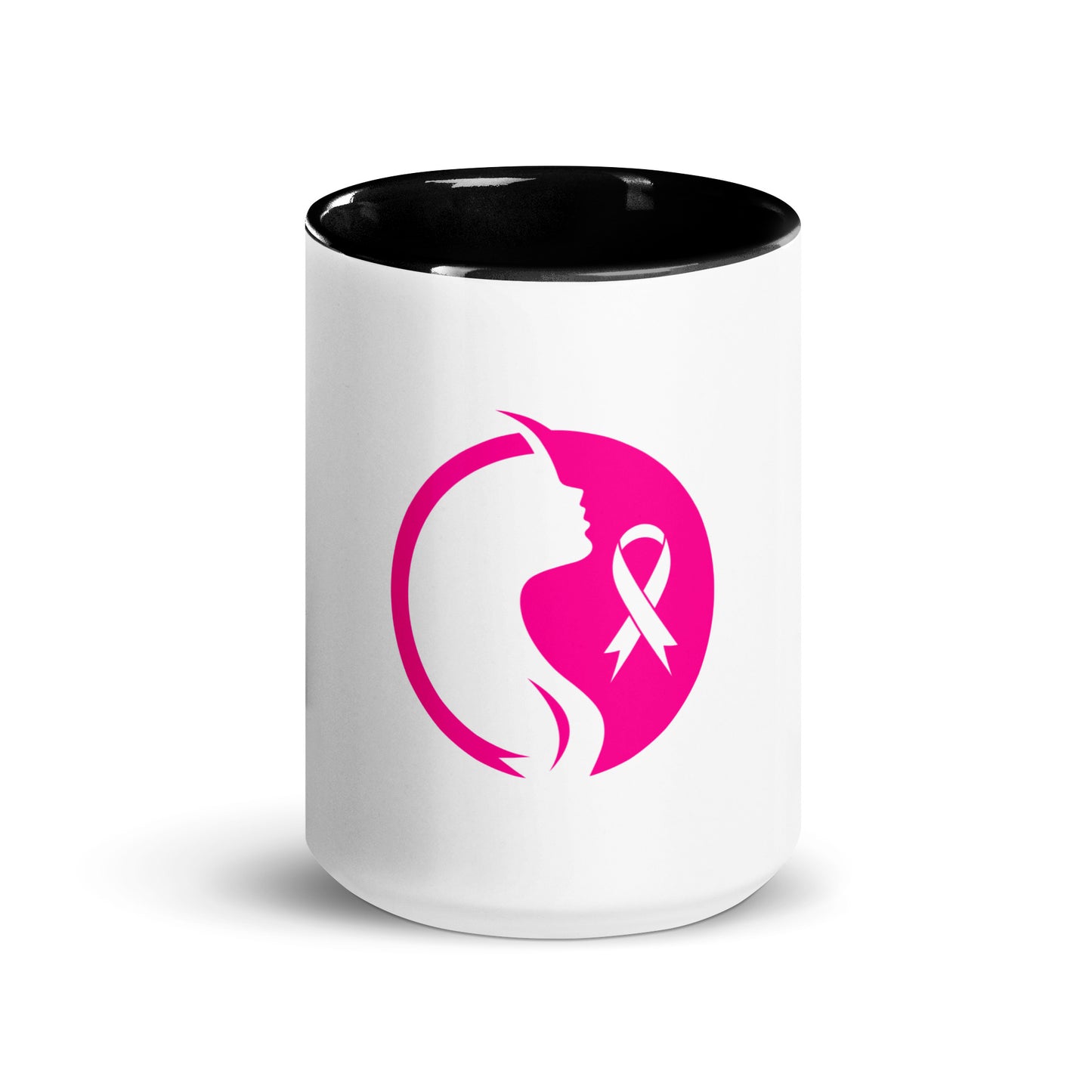 Breast cancer silhouette Mug with Color Inside