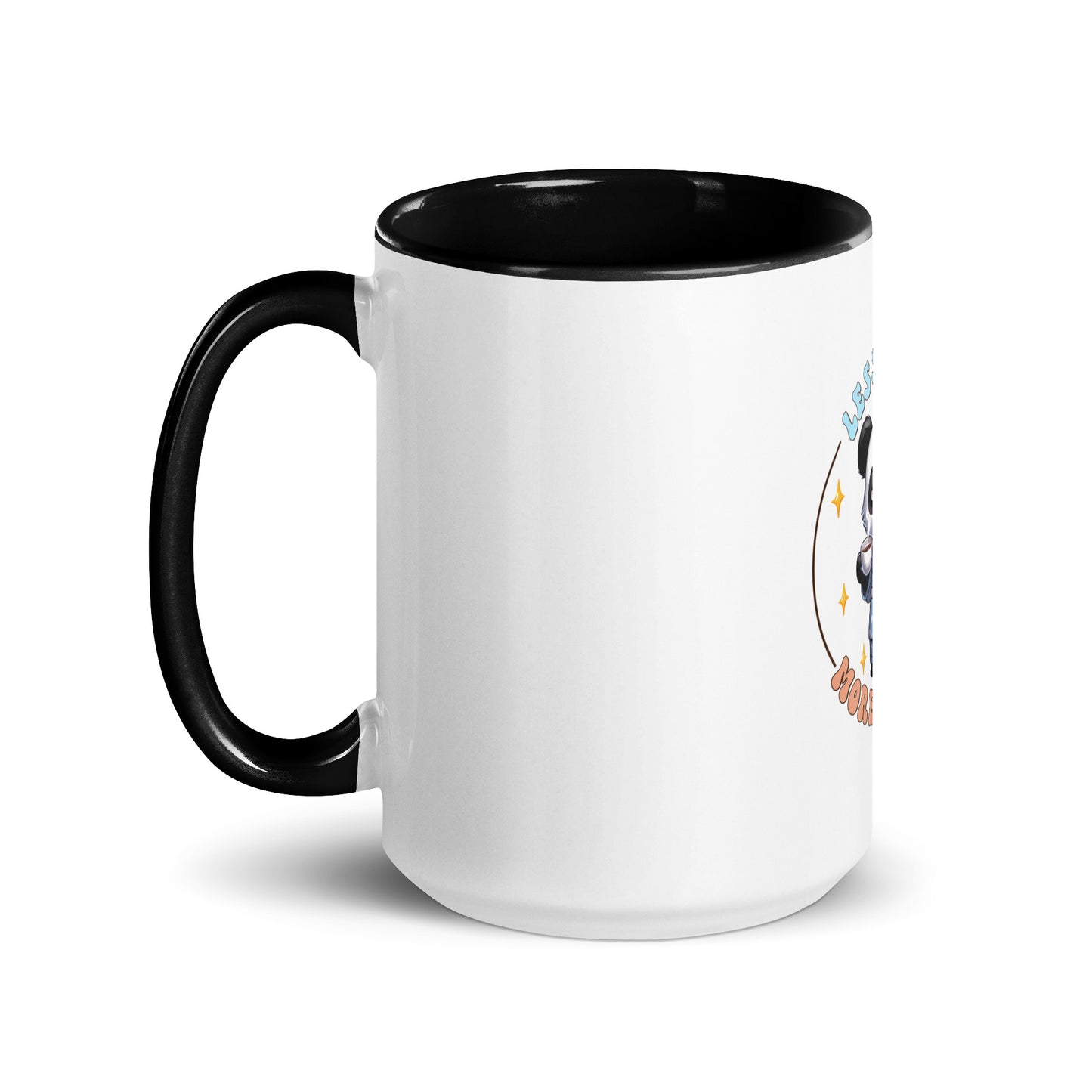 Less talk panda Mug with Color Inside