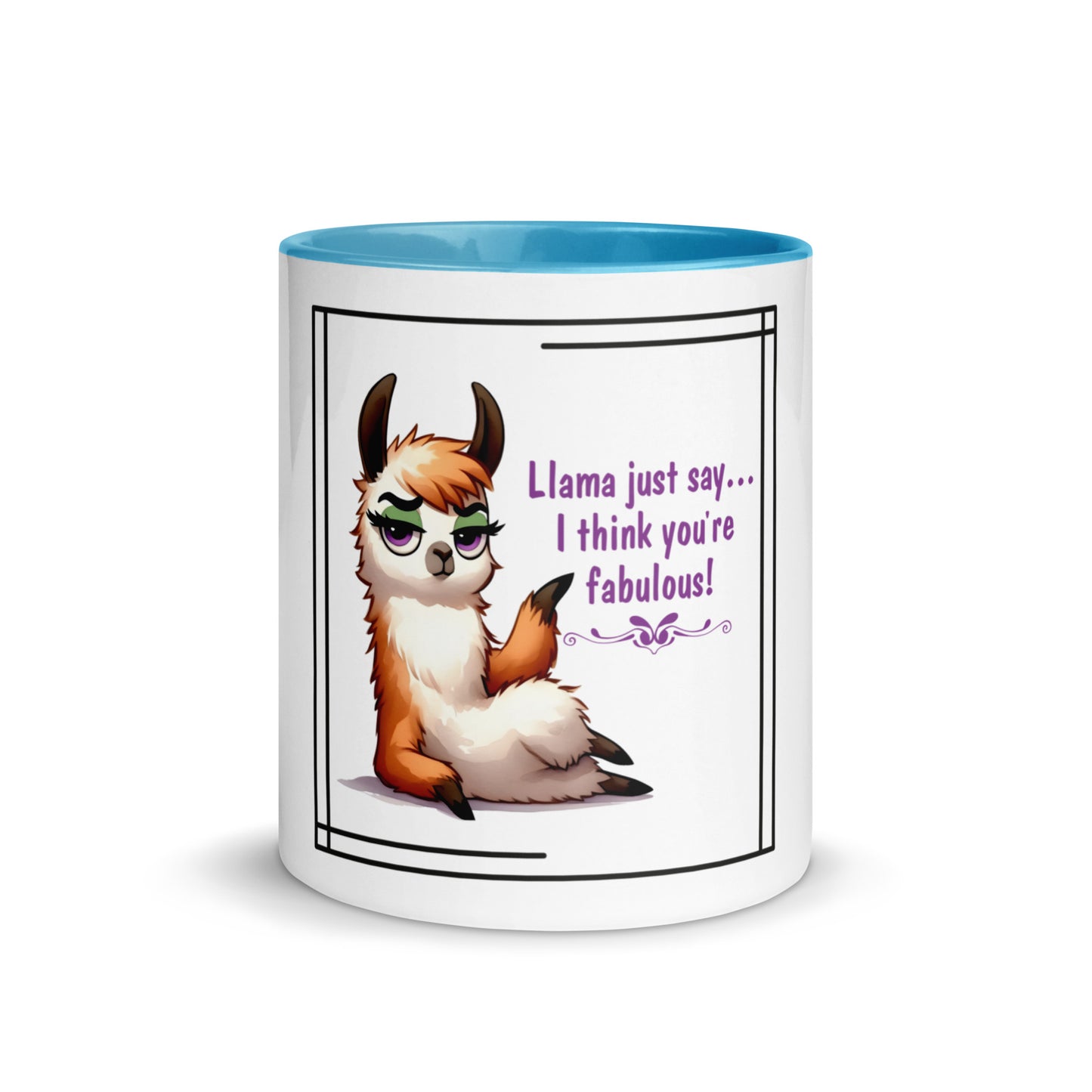 Llama just say Mug with Color Inside