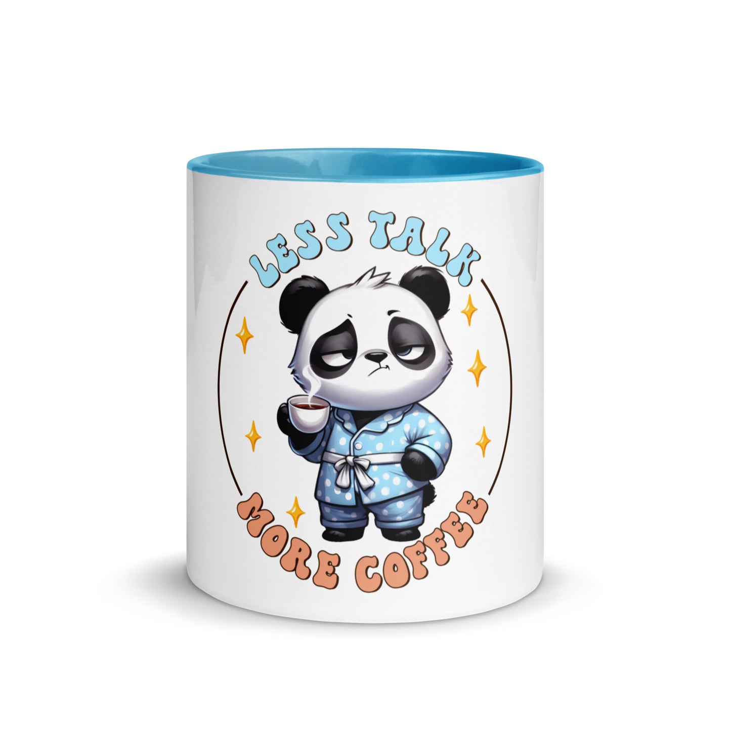Less talk panda Mug with Color Inside
