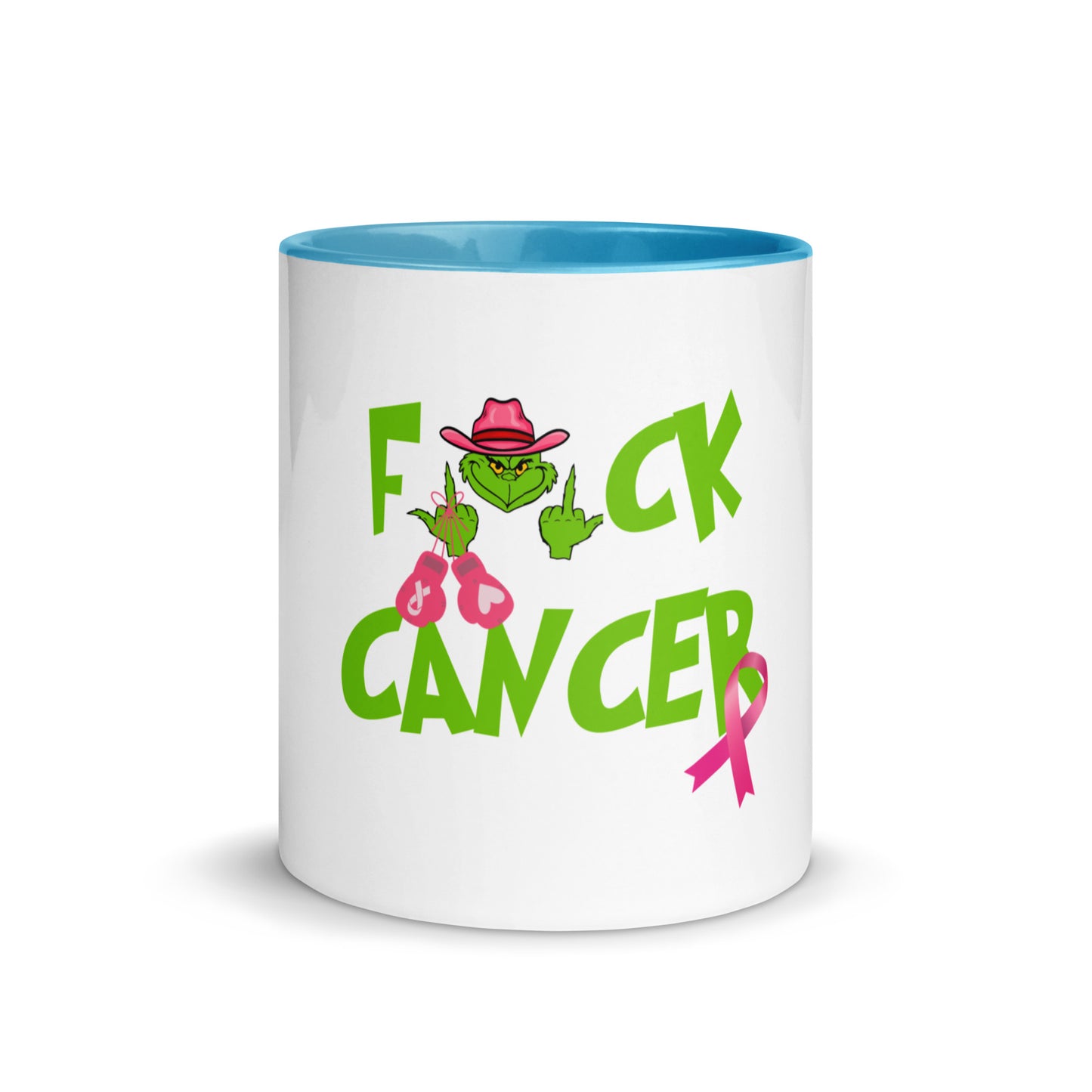 F*ck cancer grinch Mug with Color Inside