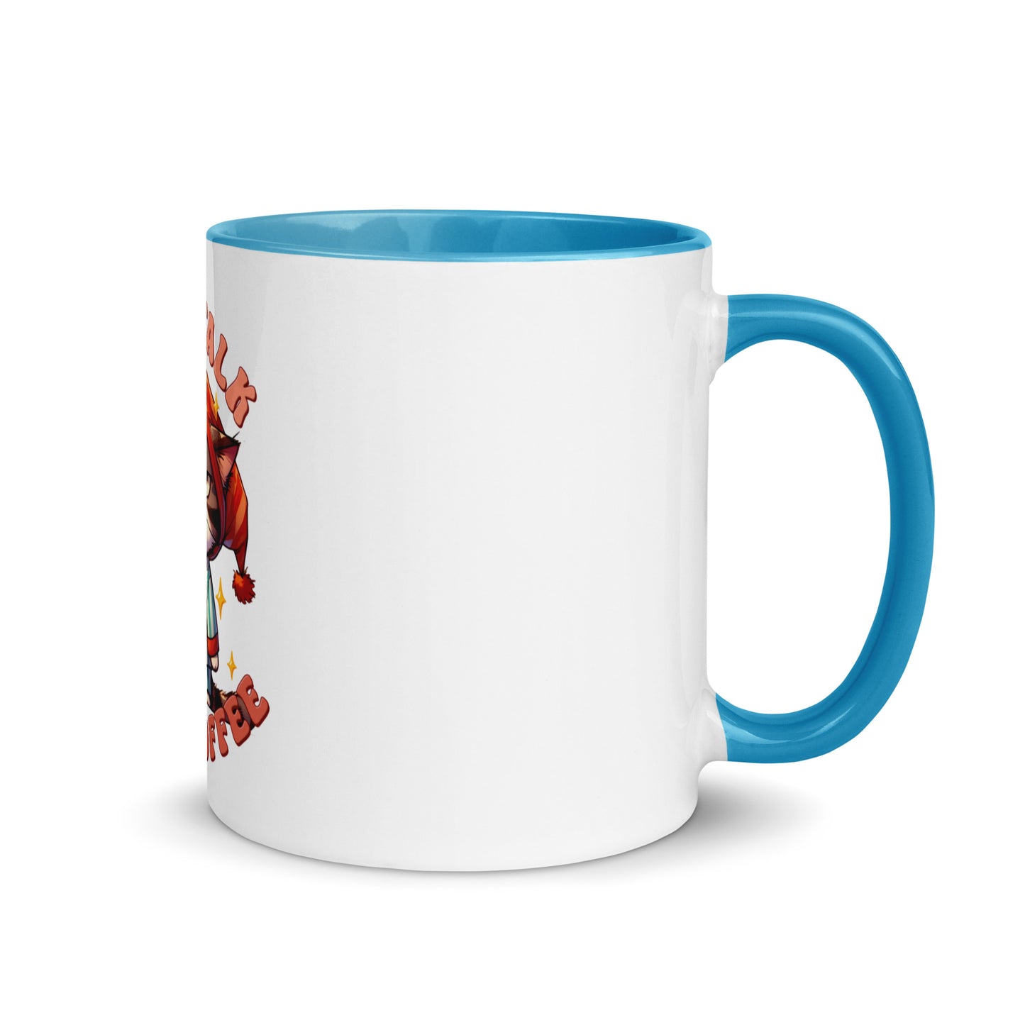 Less talk cat Mug with Color Inside