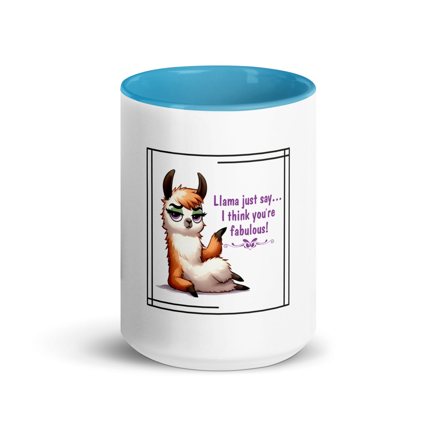 Llama just say Mug with Color Inside