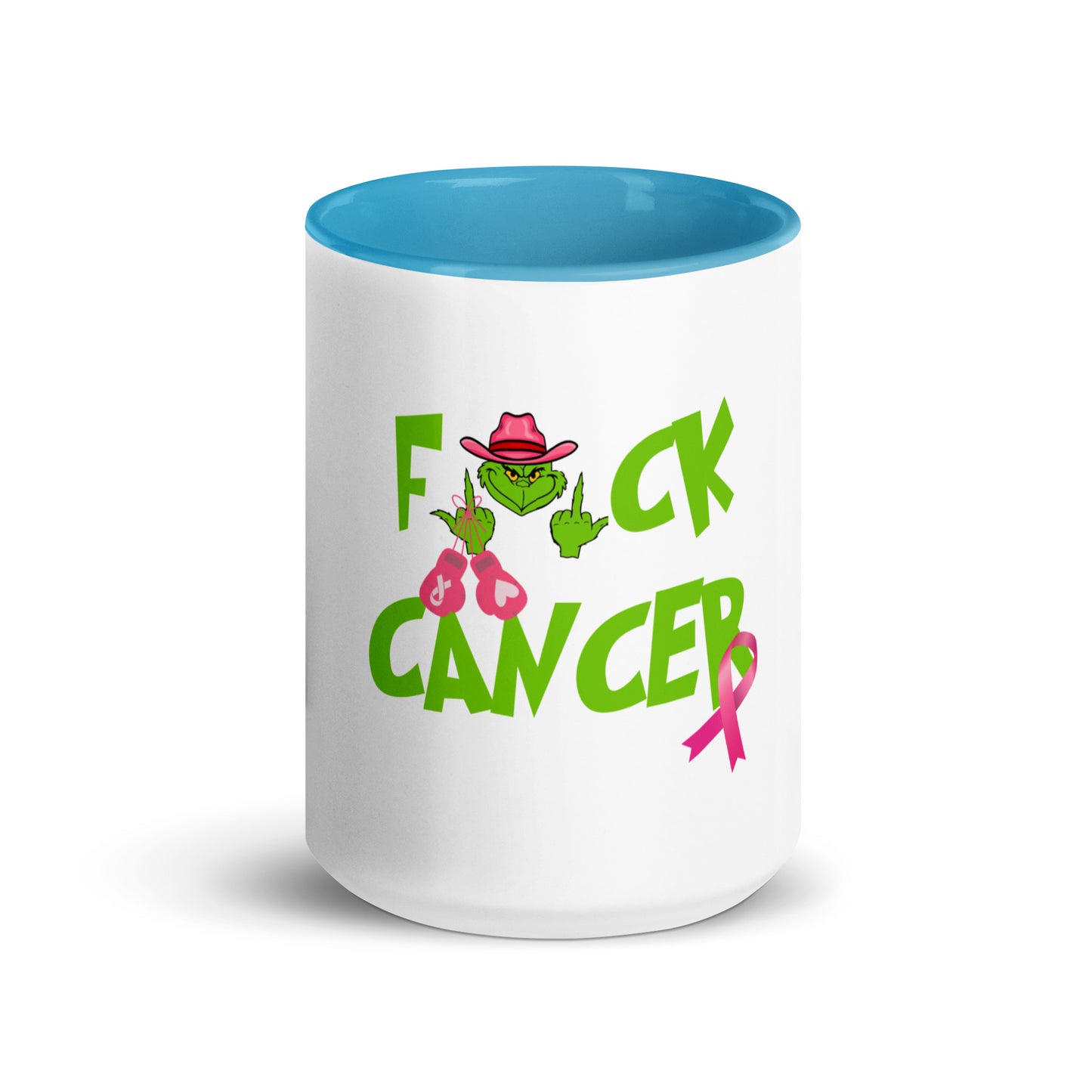 F*ck cancer grinch Mug with Color Inside