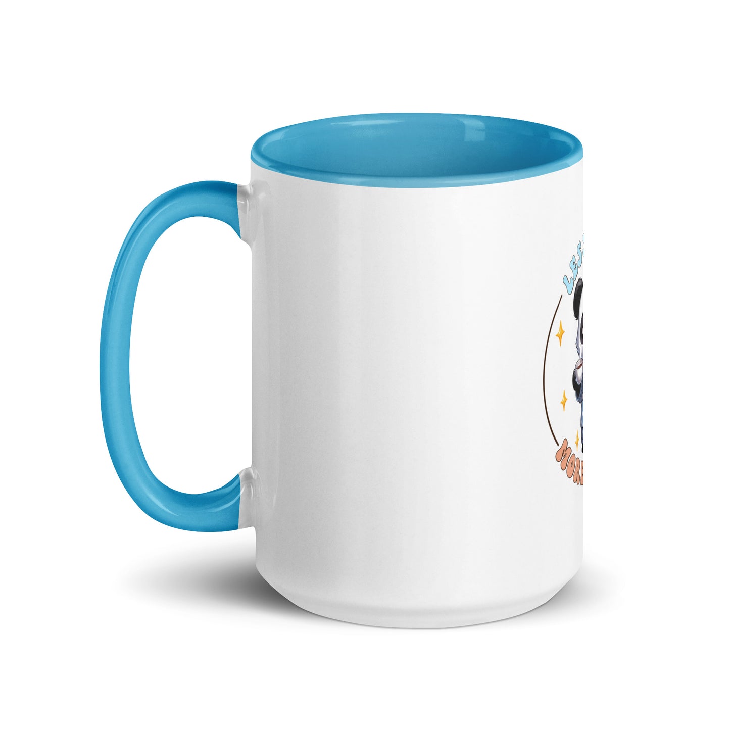 Less talk panda Mug with Color Inside