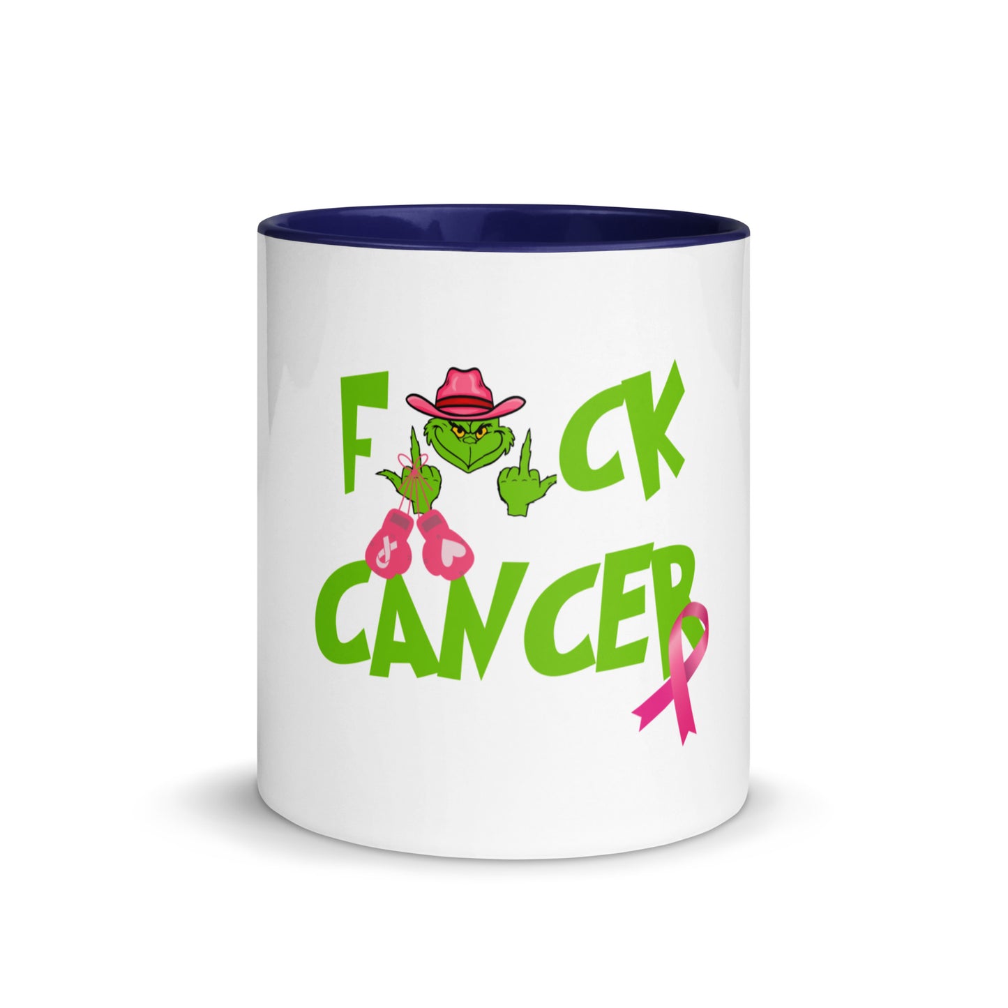 F*ck cancer grinch Mug with Color Inside