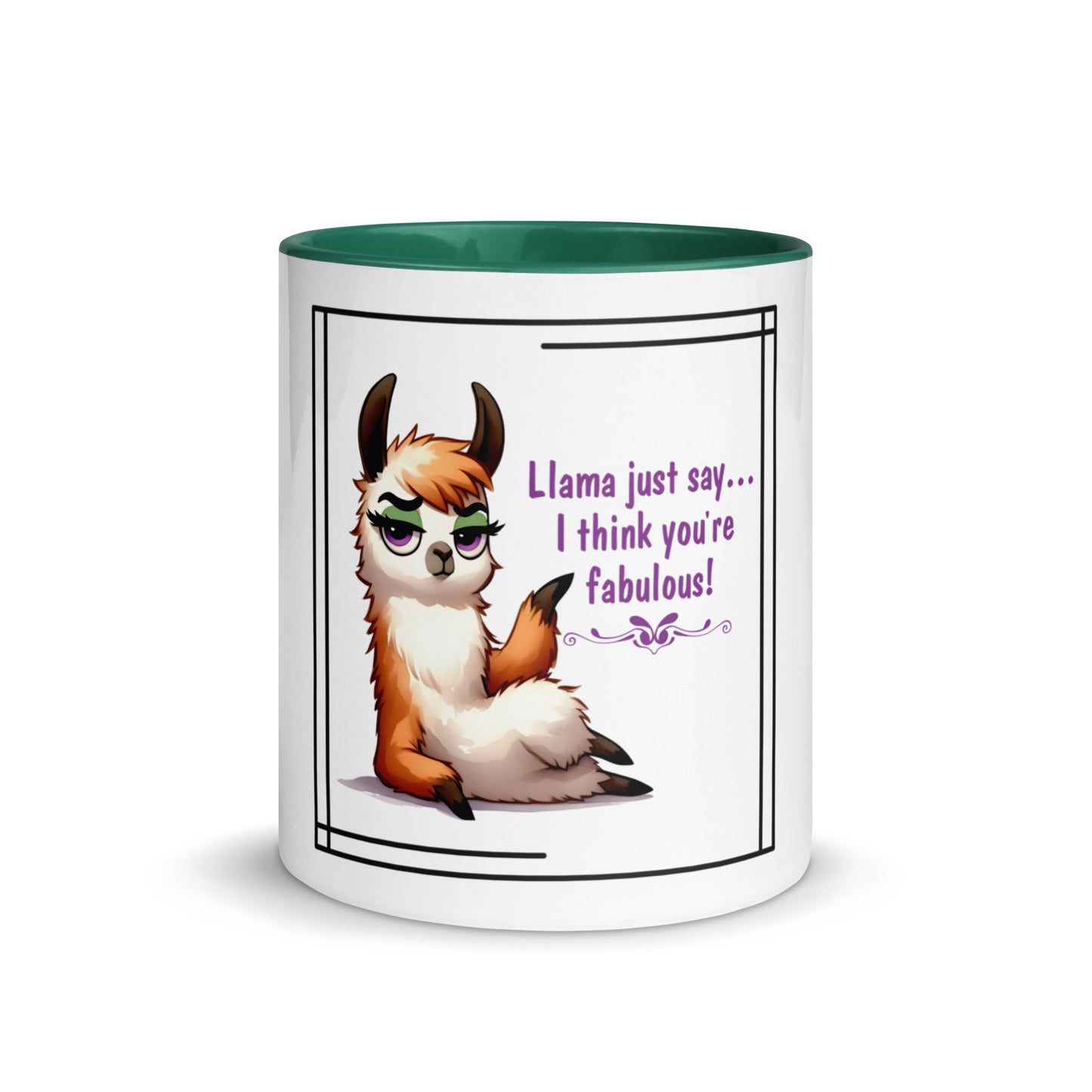 Llama just say Mug with Color Inside