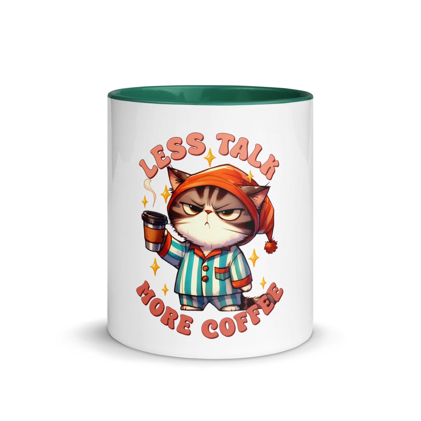 Less talk cat Mug with Color Inside