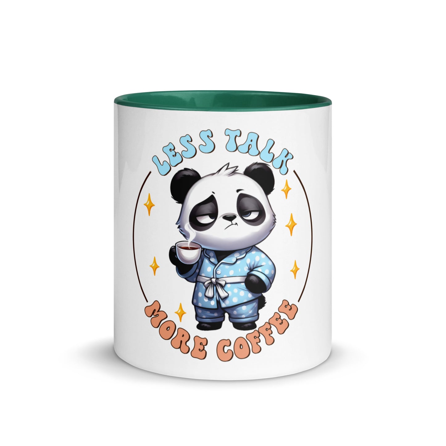 Less talk panda Mug with Color Inside