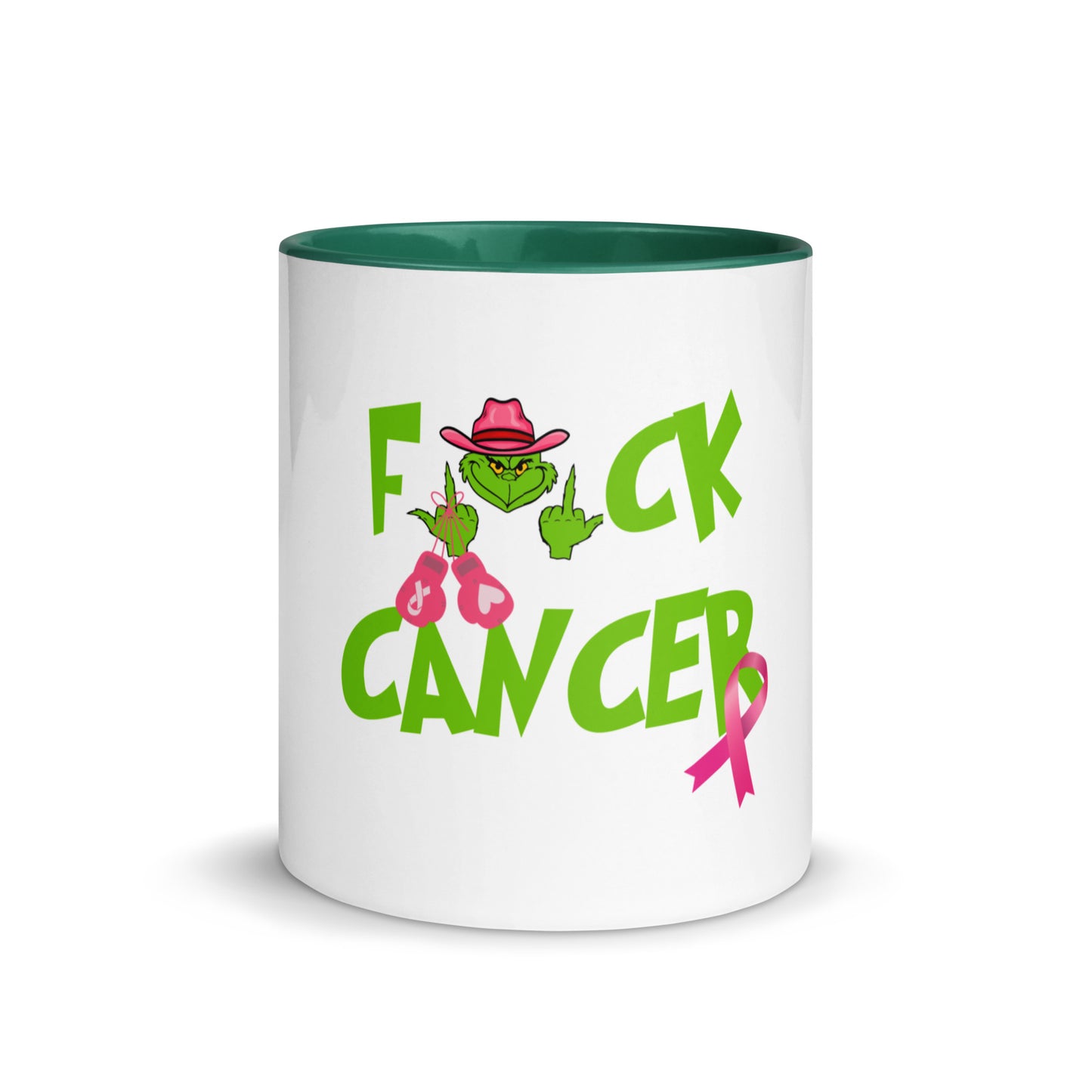 F*ck cancer grinch Mug with Color Inside