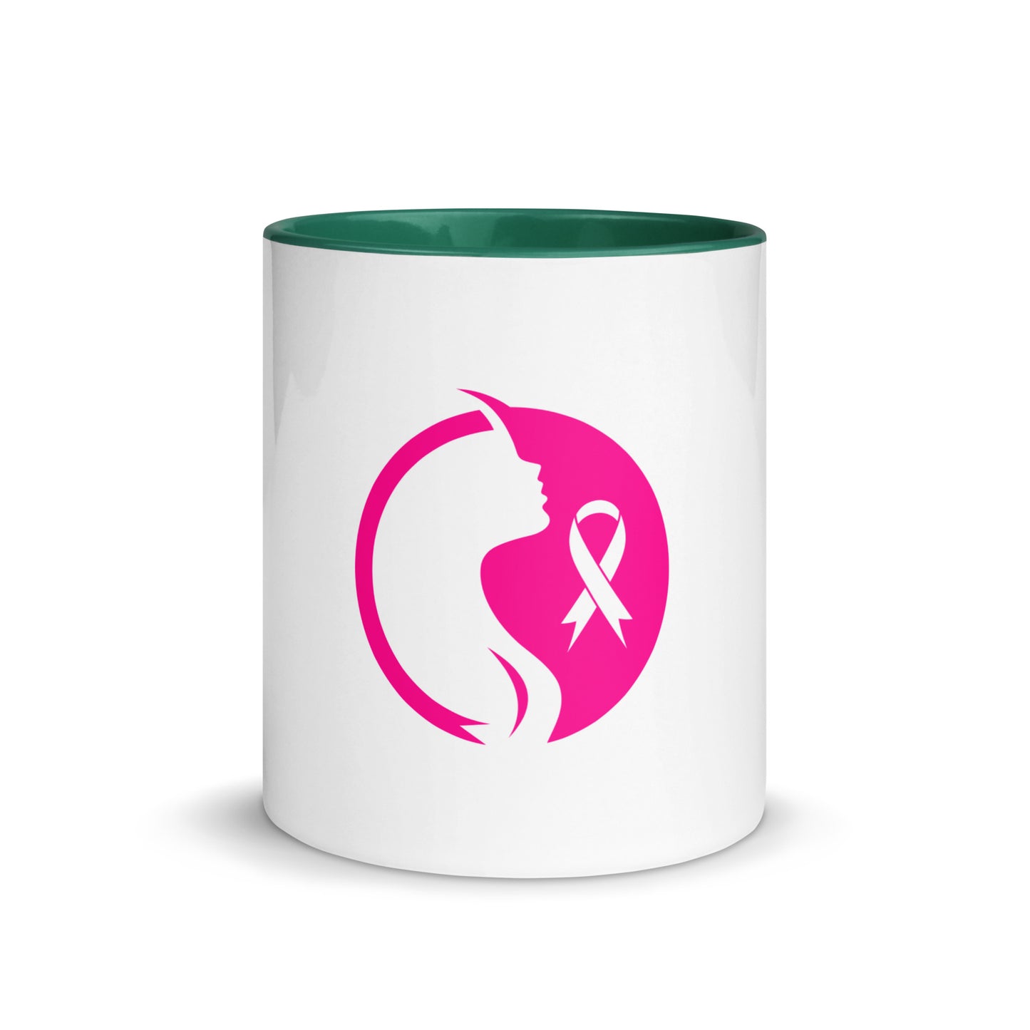 Breast cancer silhouette Mug with Color Inside