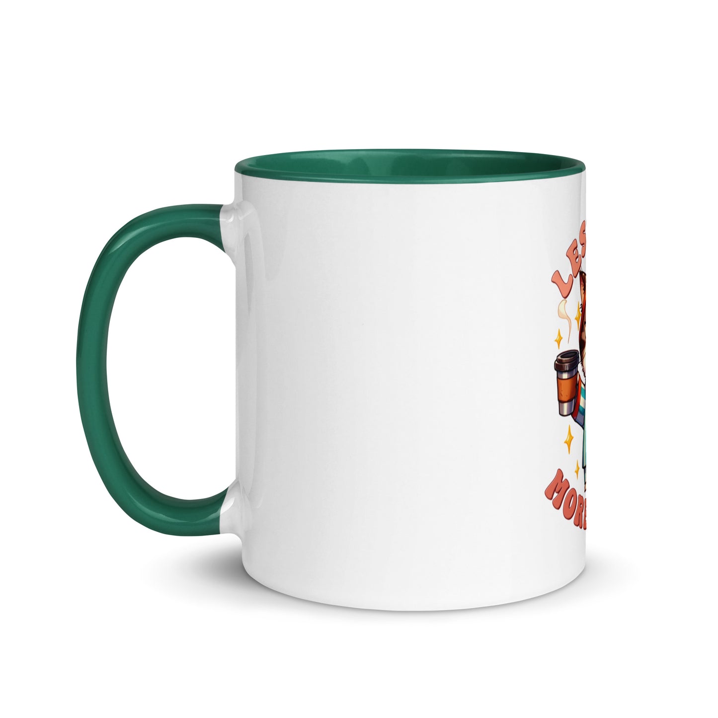 Less talk cat Mug with Color Inside