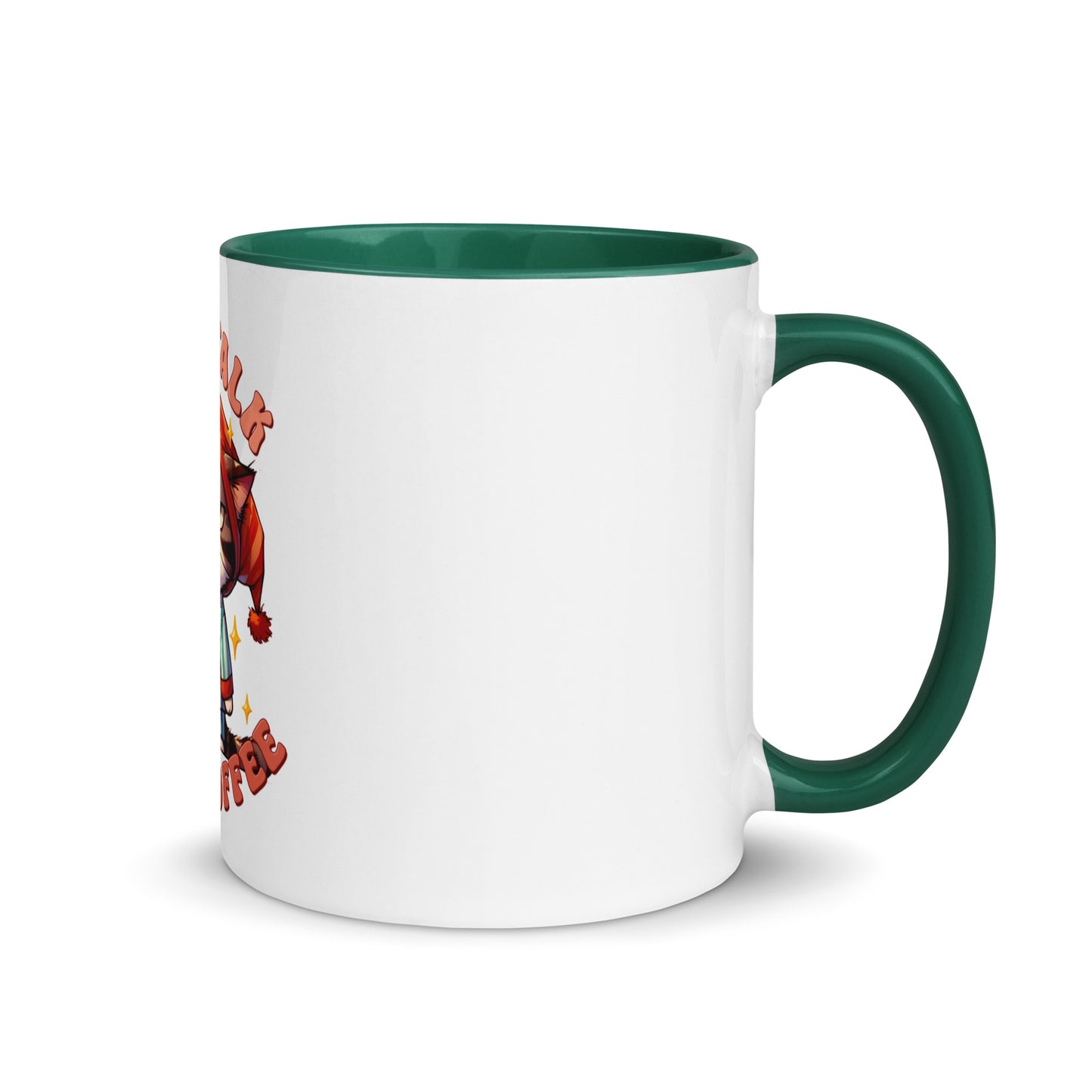 Less talk cat Mug with Color Inside