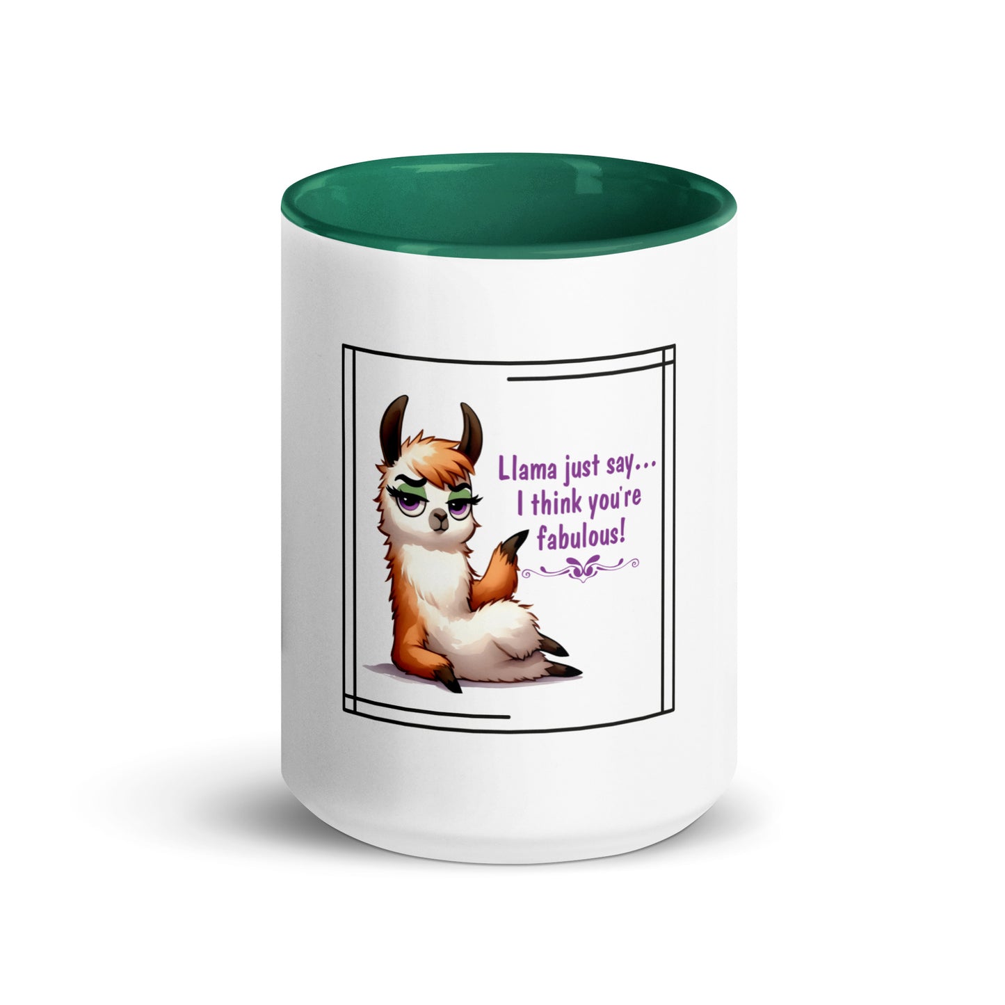 Llama just say Mug with Color Inside