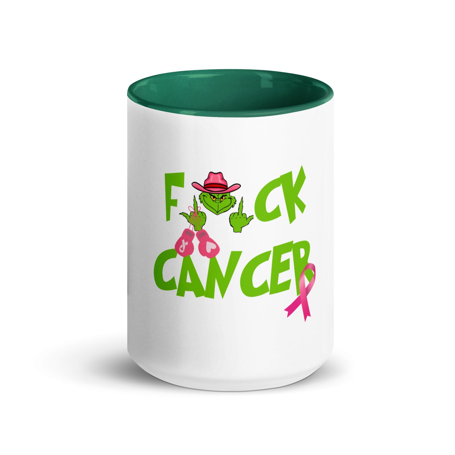 F*ck cancer grinch Mug with Color Inside