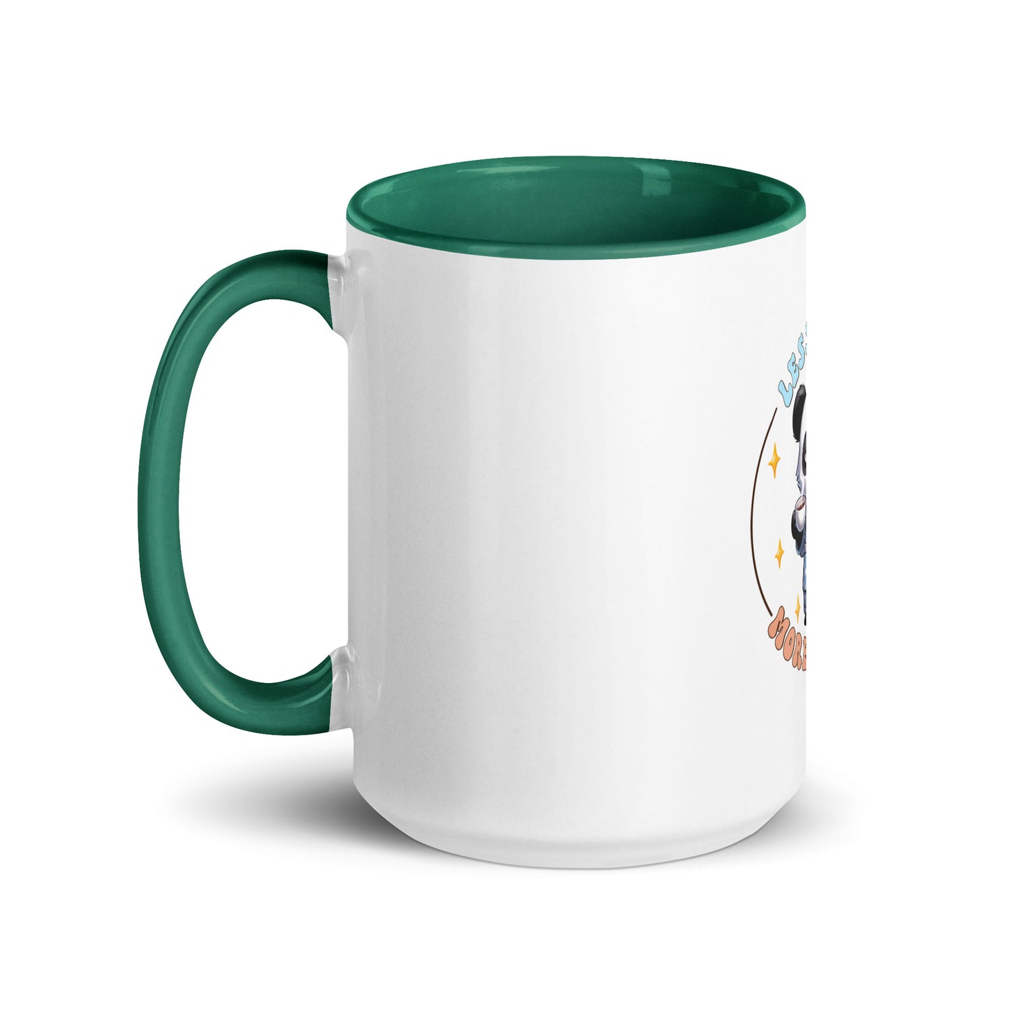 Less talk panda Mug with Color Inside