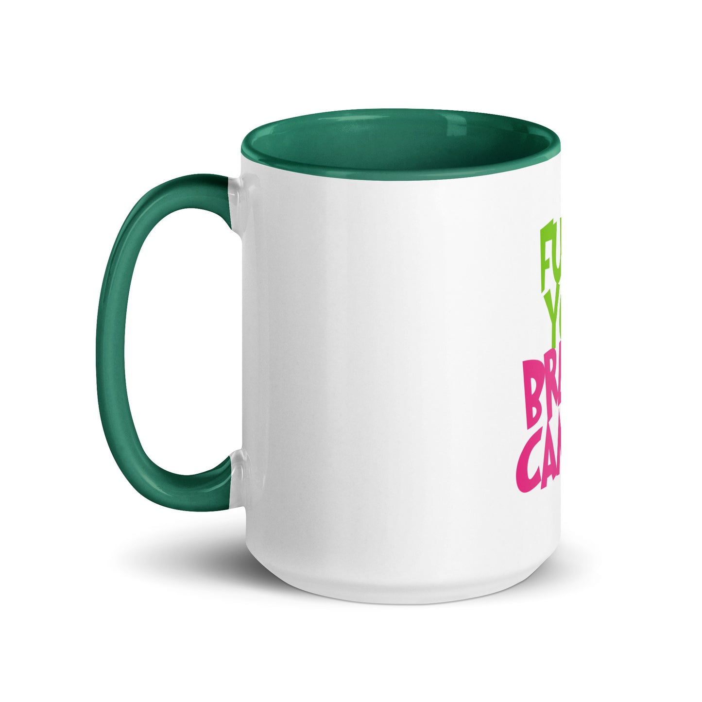 Grinch fu breast cancer Mug with Color Inside