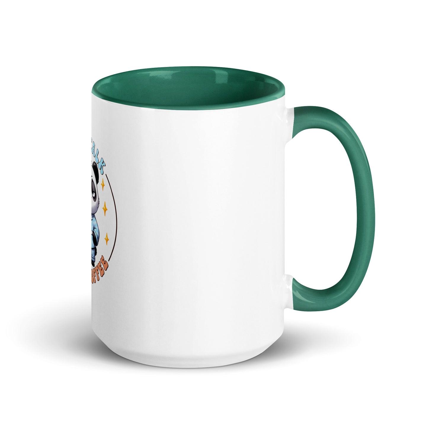 Less talk panda Mug with Color Inside