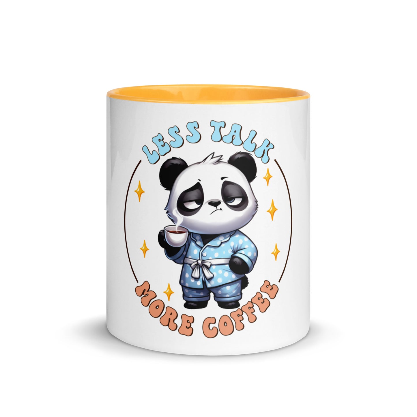 Less talk panda Mug with Color Inside