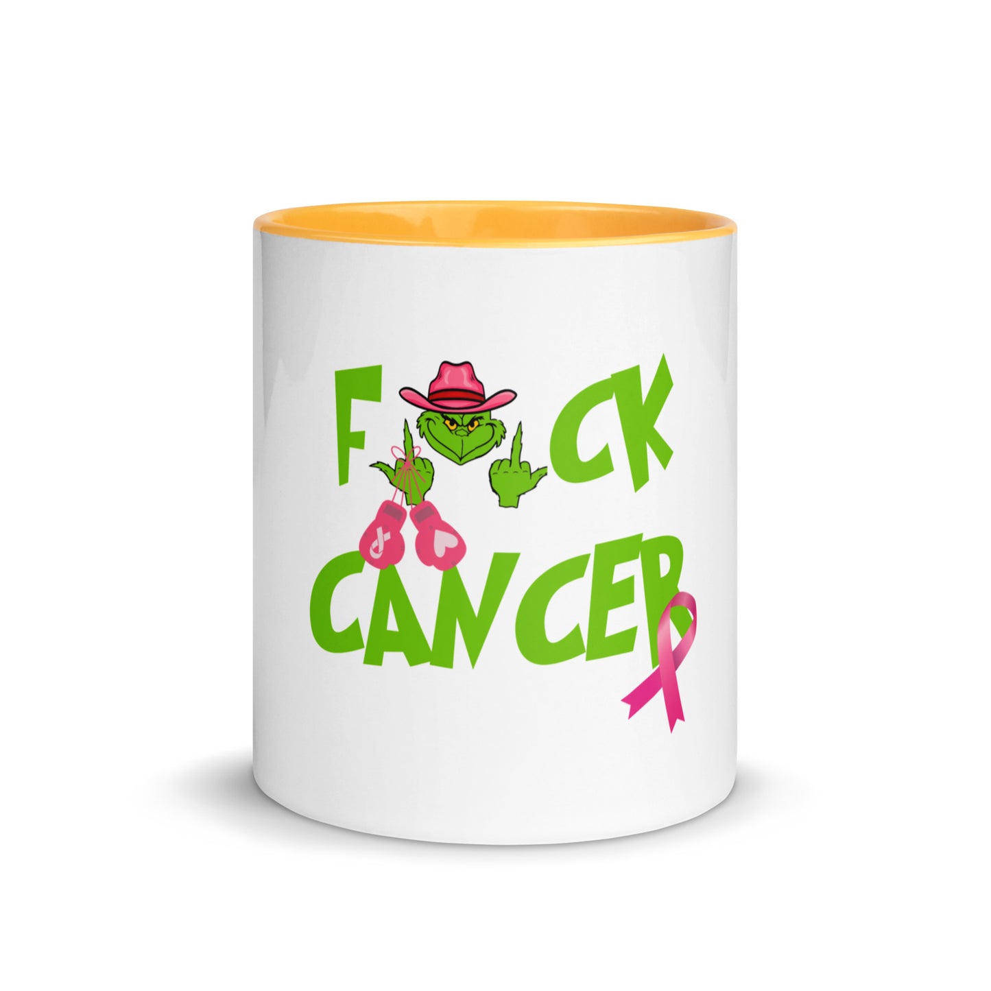 F*ck cancer grinch Mug with Color Inside