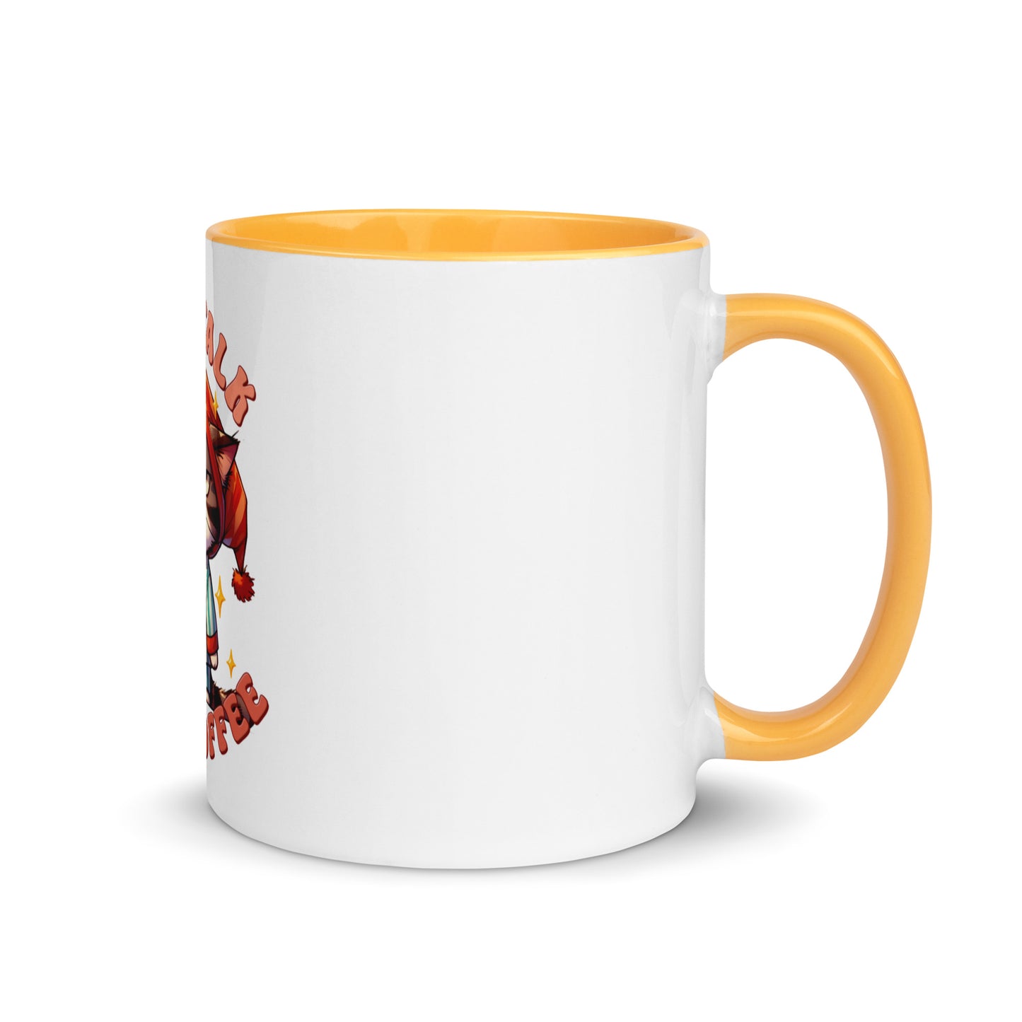 Less talk cat Mug with Color Inside