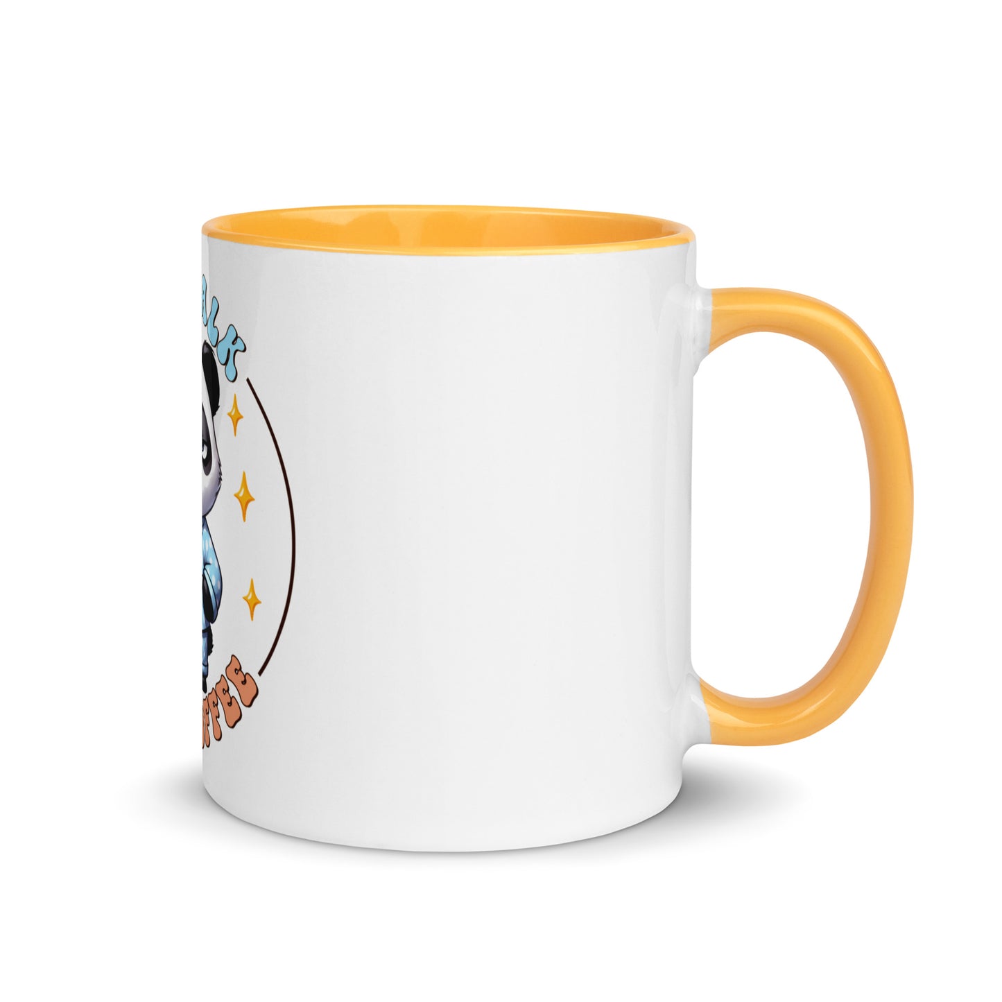 Less talk panda Mug with Color Inside