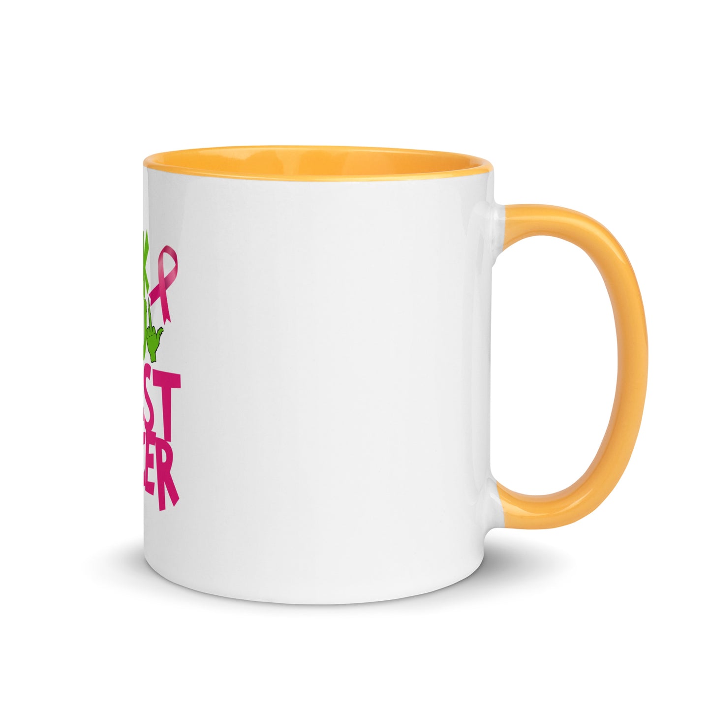 Grinch fu breast cancer Mug with Color Inside