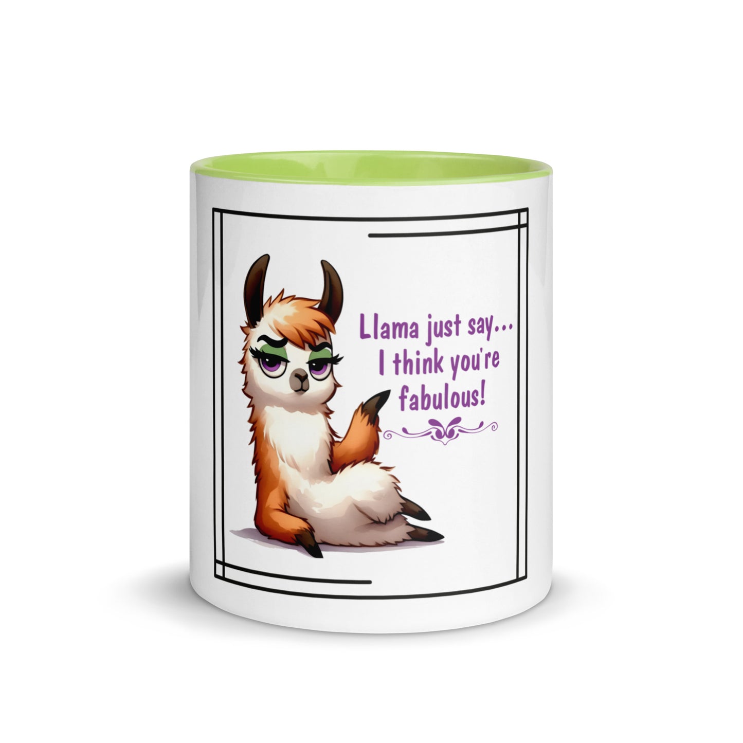 Llama just say Mug with Color Inside