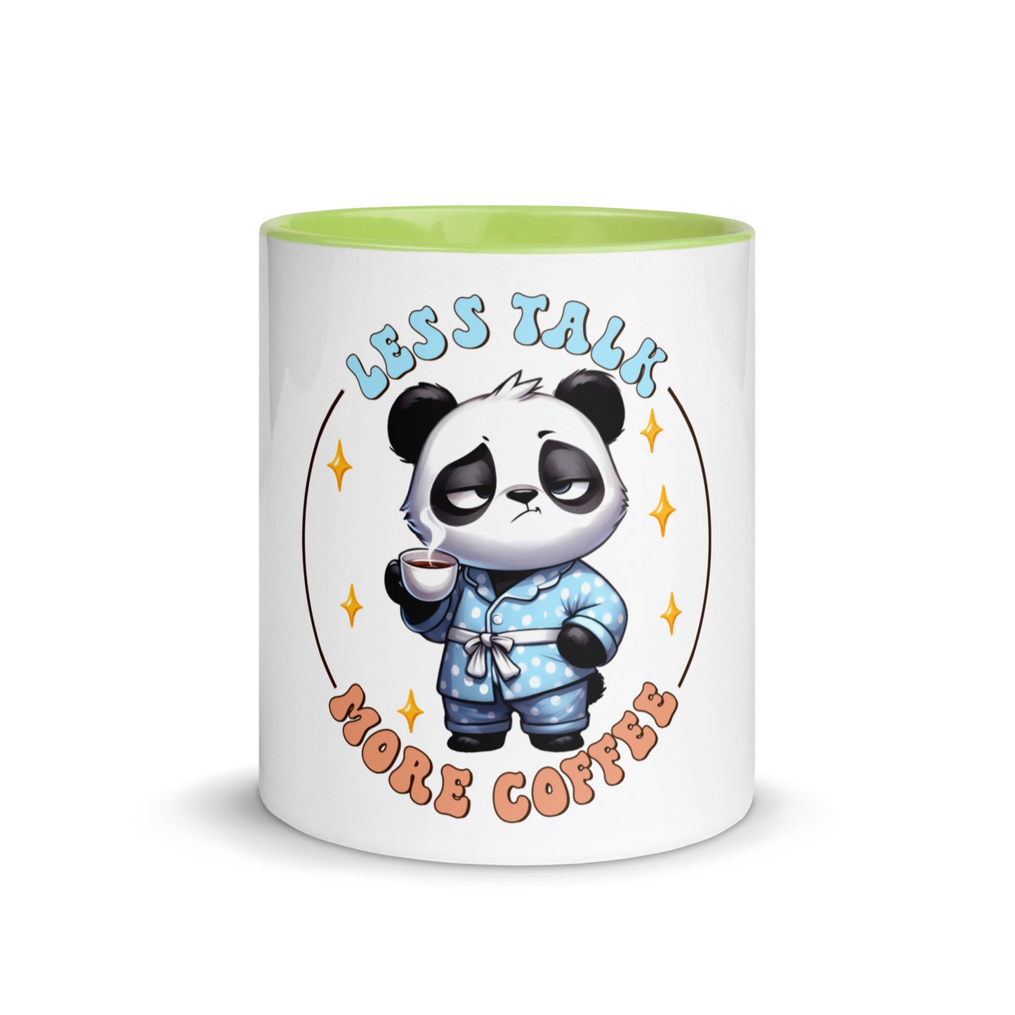 Less talk panda Mug with Color Inside