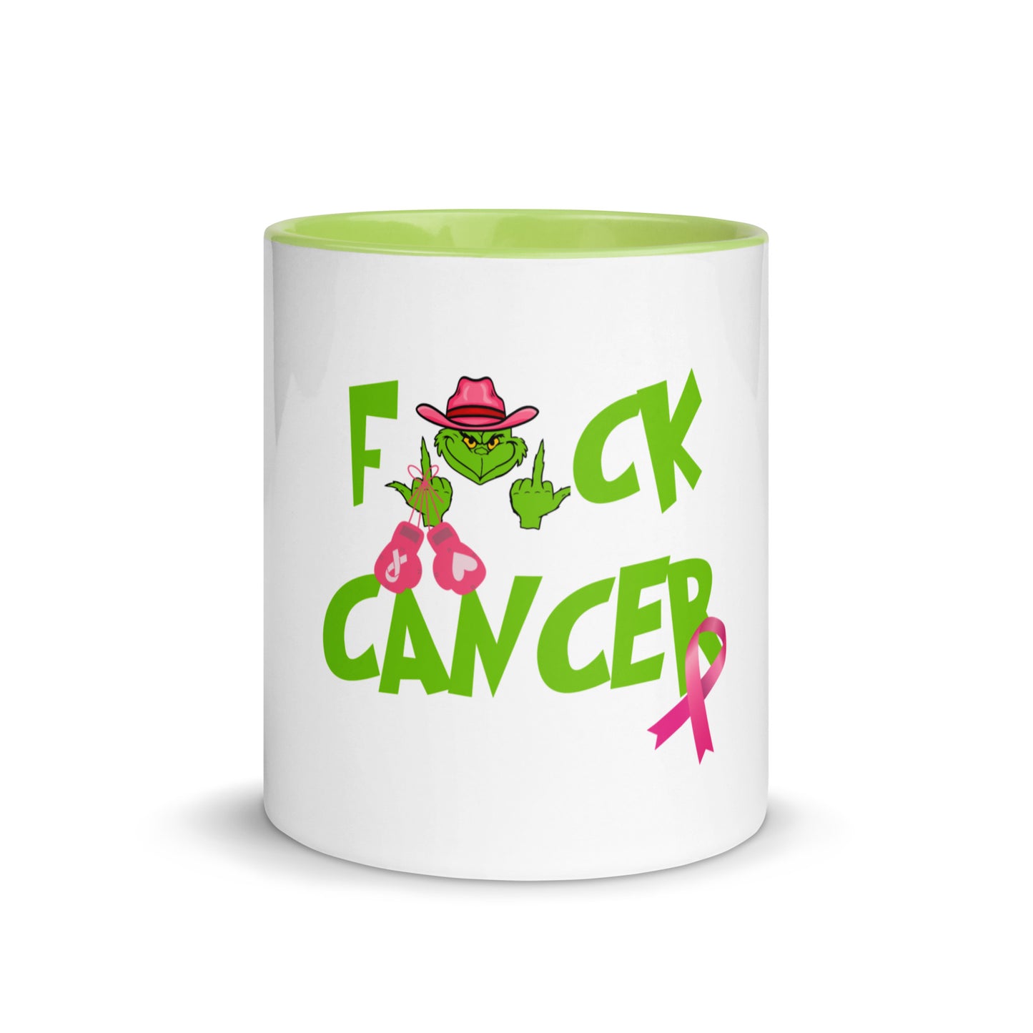 F*ck cancer grinch Mug with Color Inside
