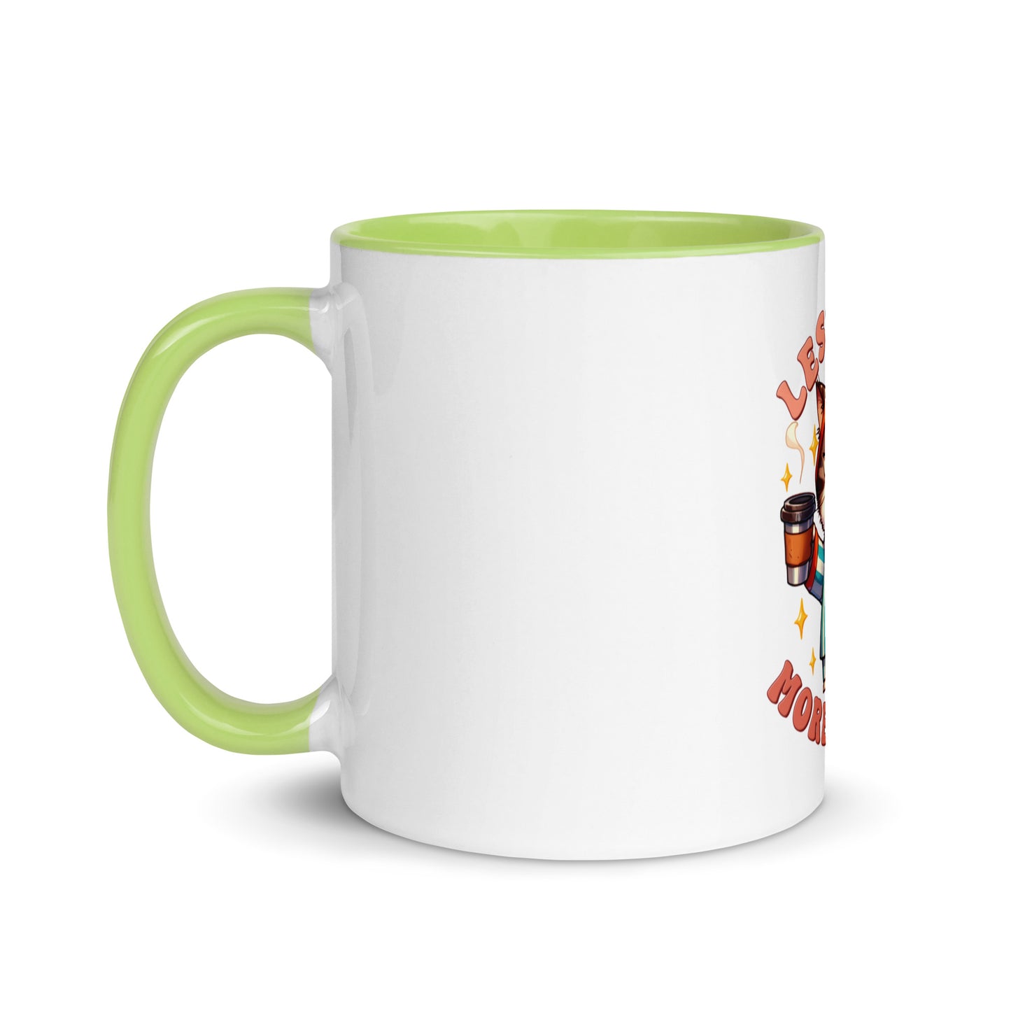 Less talk cat Mug with Color Inside