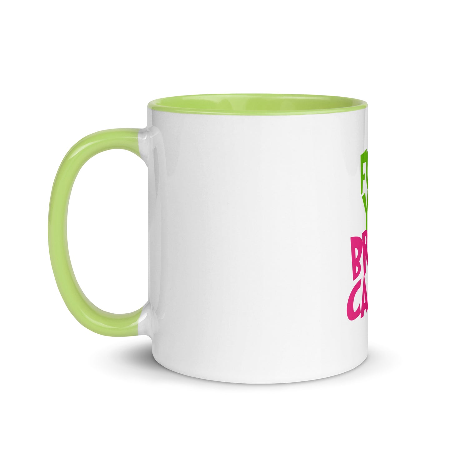 Grinch fu breast cancer Mug with Color Inside