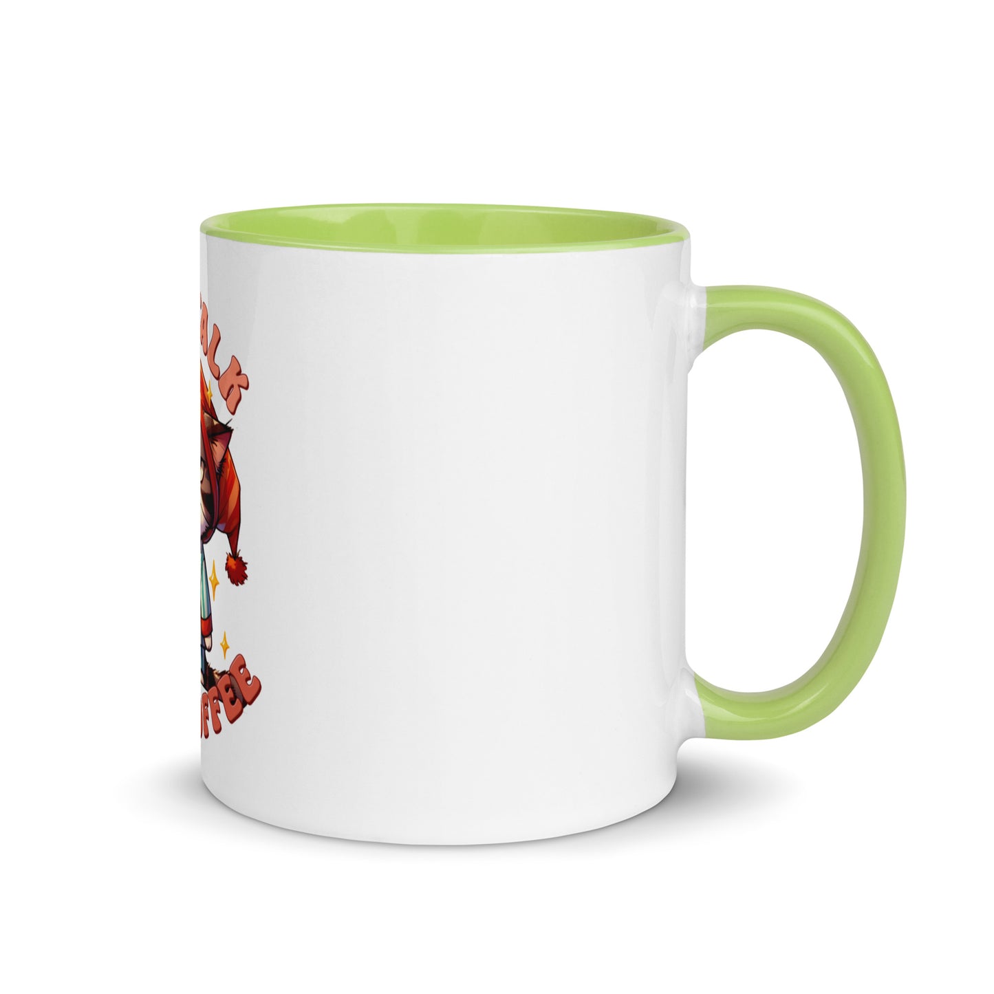 Less talk cat Mug with Color Inside