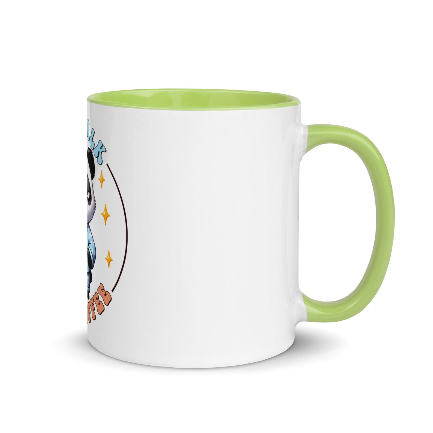 Less talk panda Mug with Color Inside