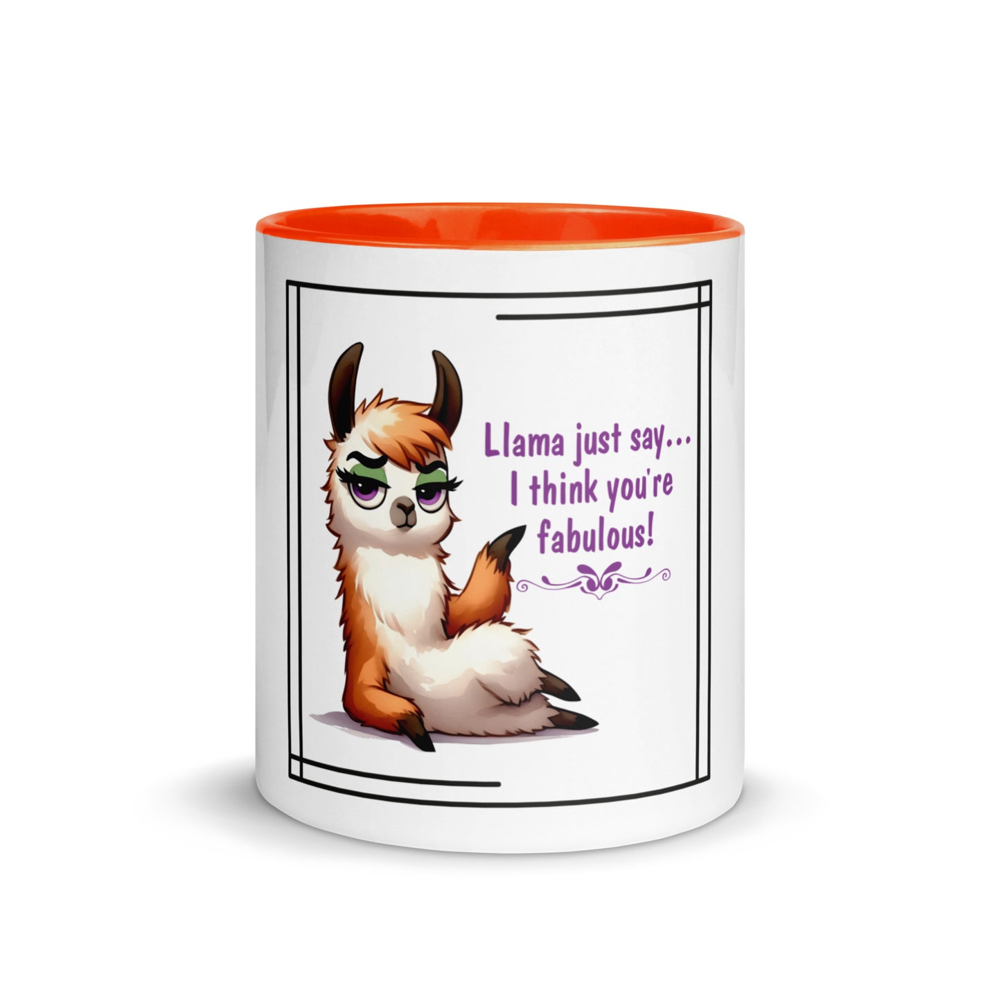 Llama just say Mug with Color Inside