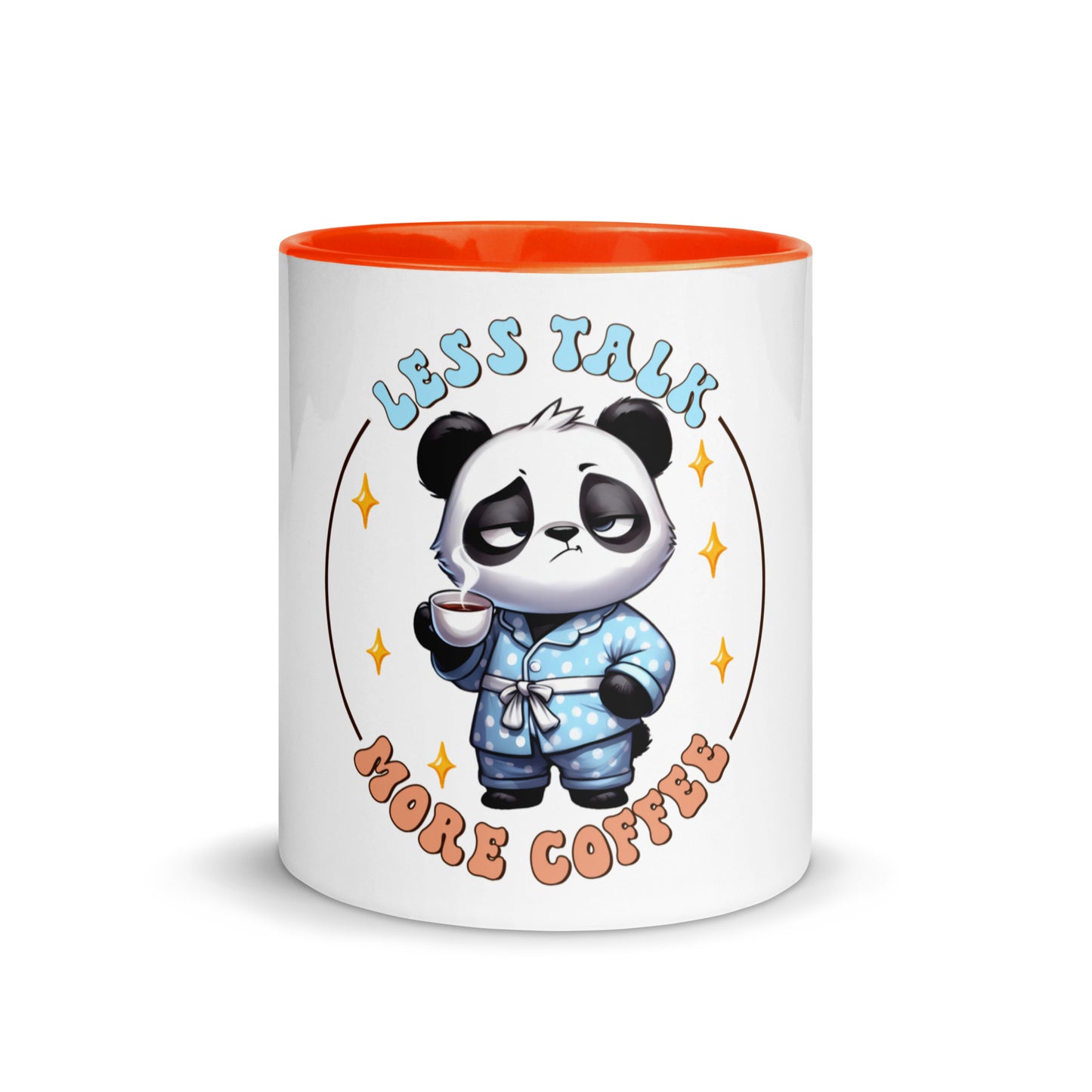 Less talk panda Mug with Color Inside