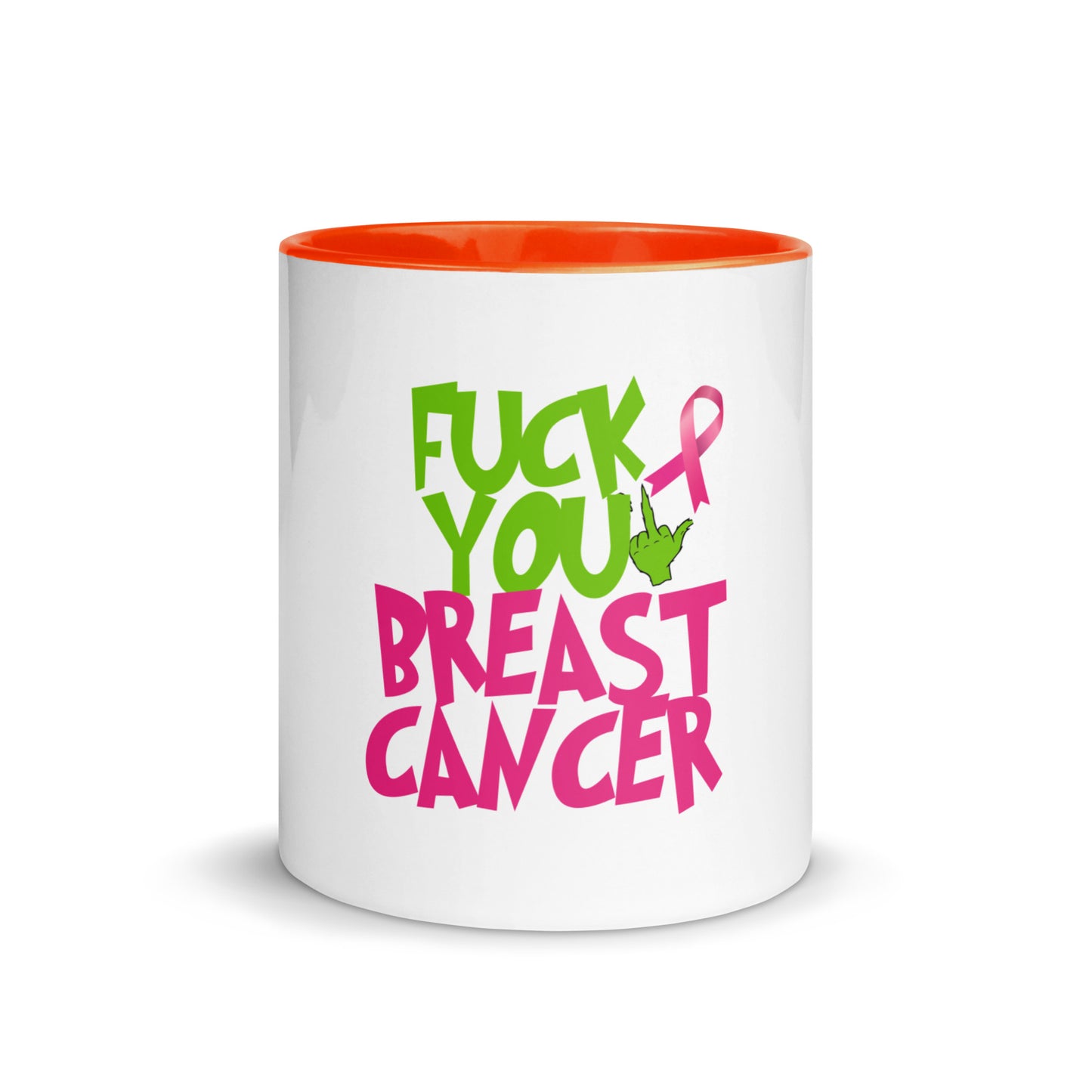 Grinch fu breast cancer Mug with Color Inside