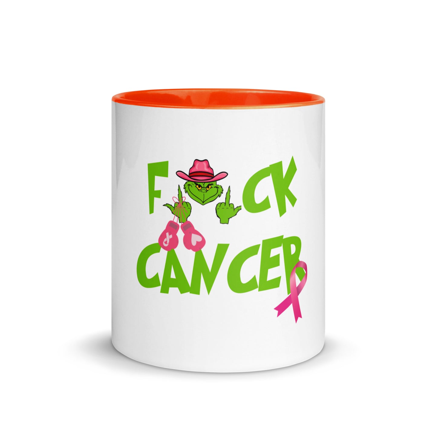 F*ck cancer grinch Mug with Color Inside