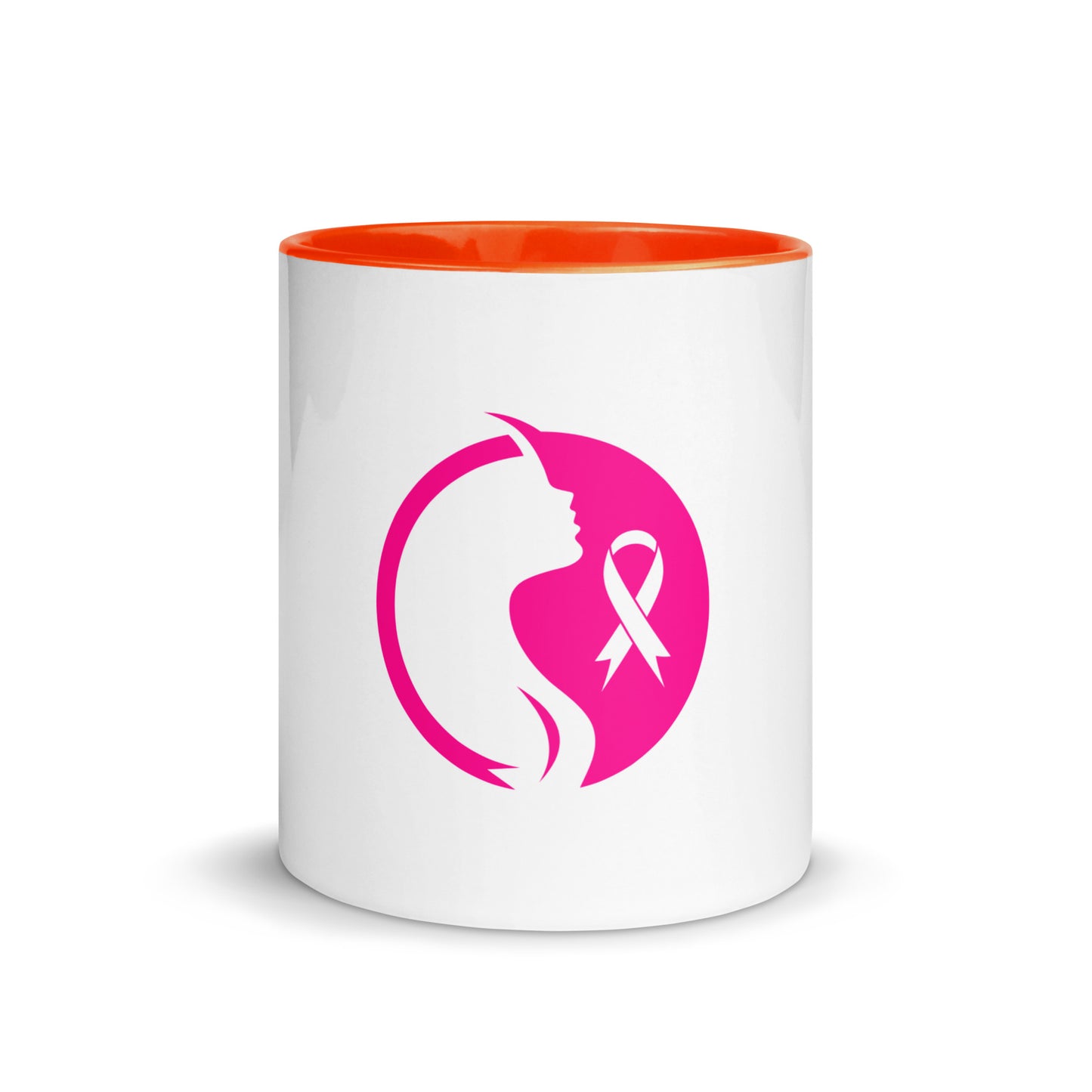 Breast cancer silhouette Mug with Color Inside