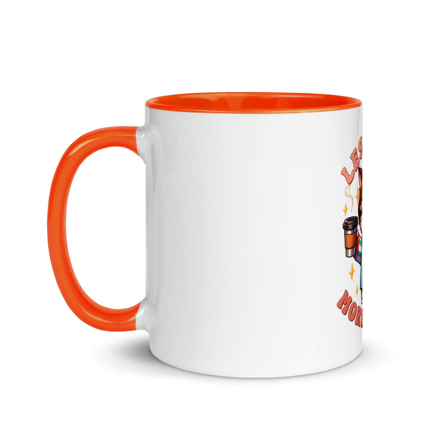 Less talk cat Mug with Color Inside