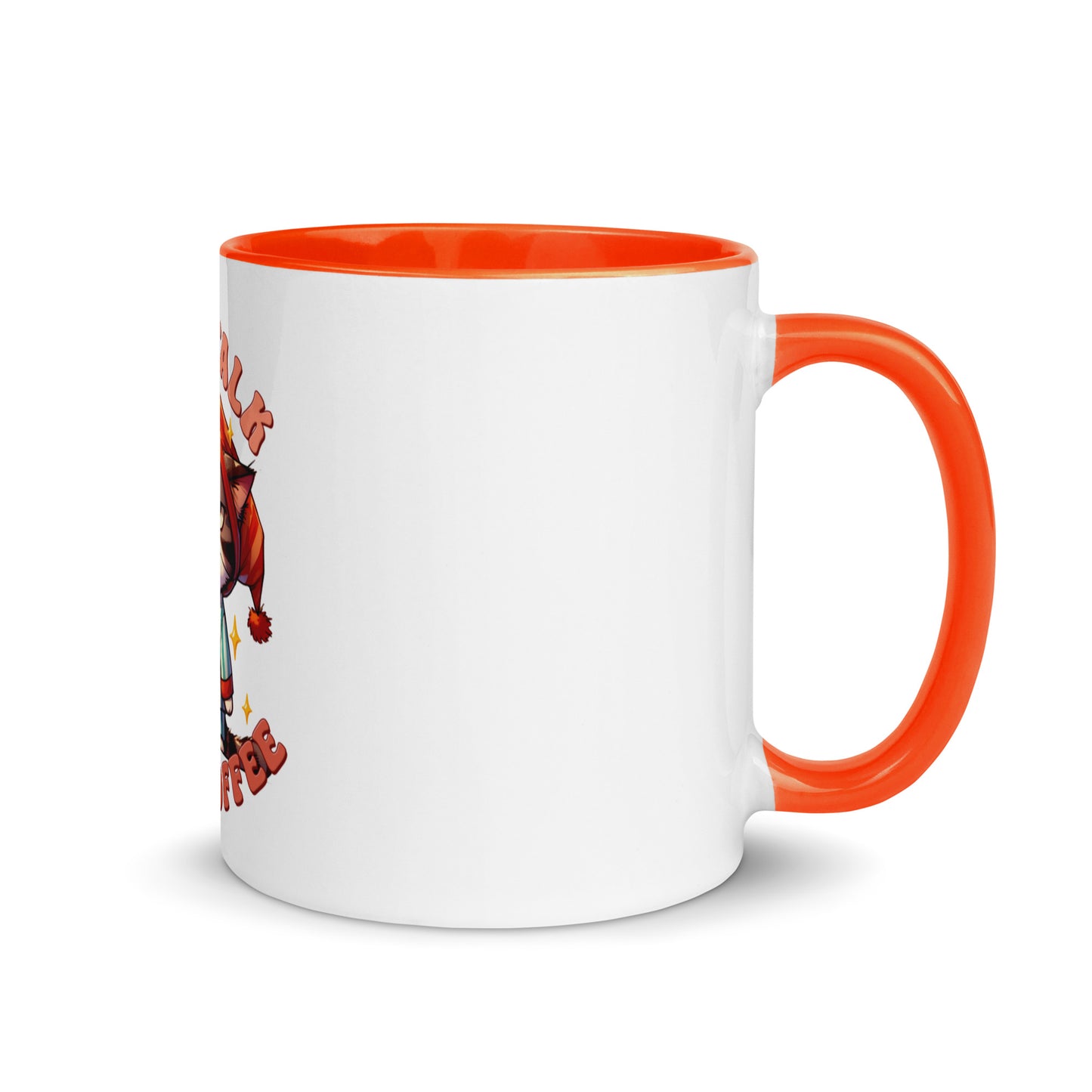 Less talk cat Mug with Color Inside