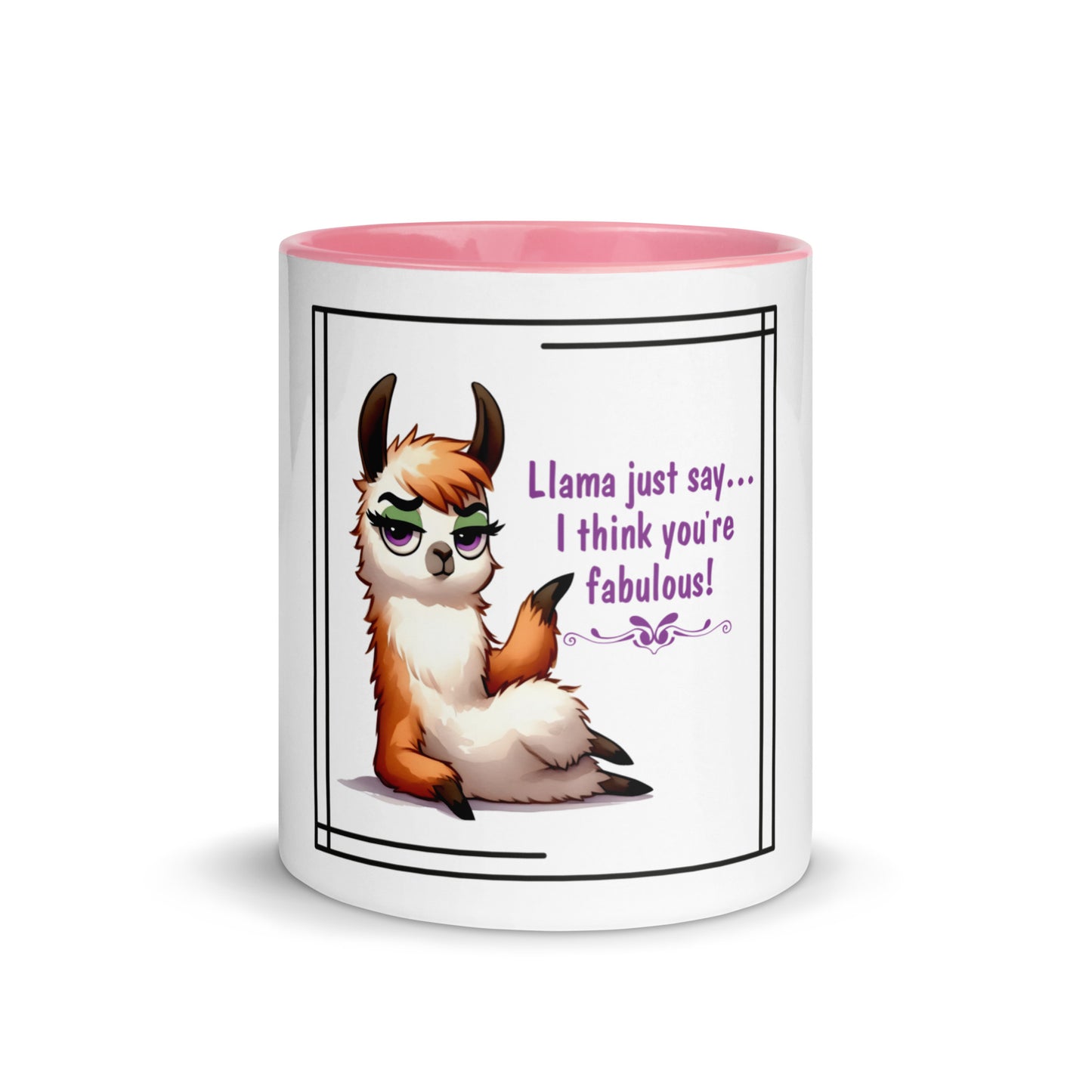 Llama just say Mug with Color Inside