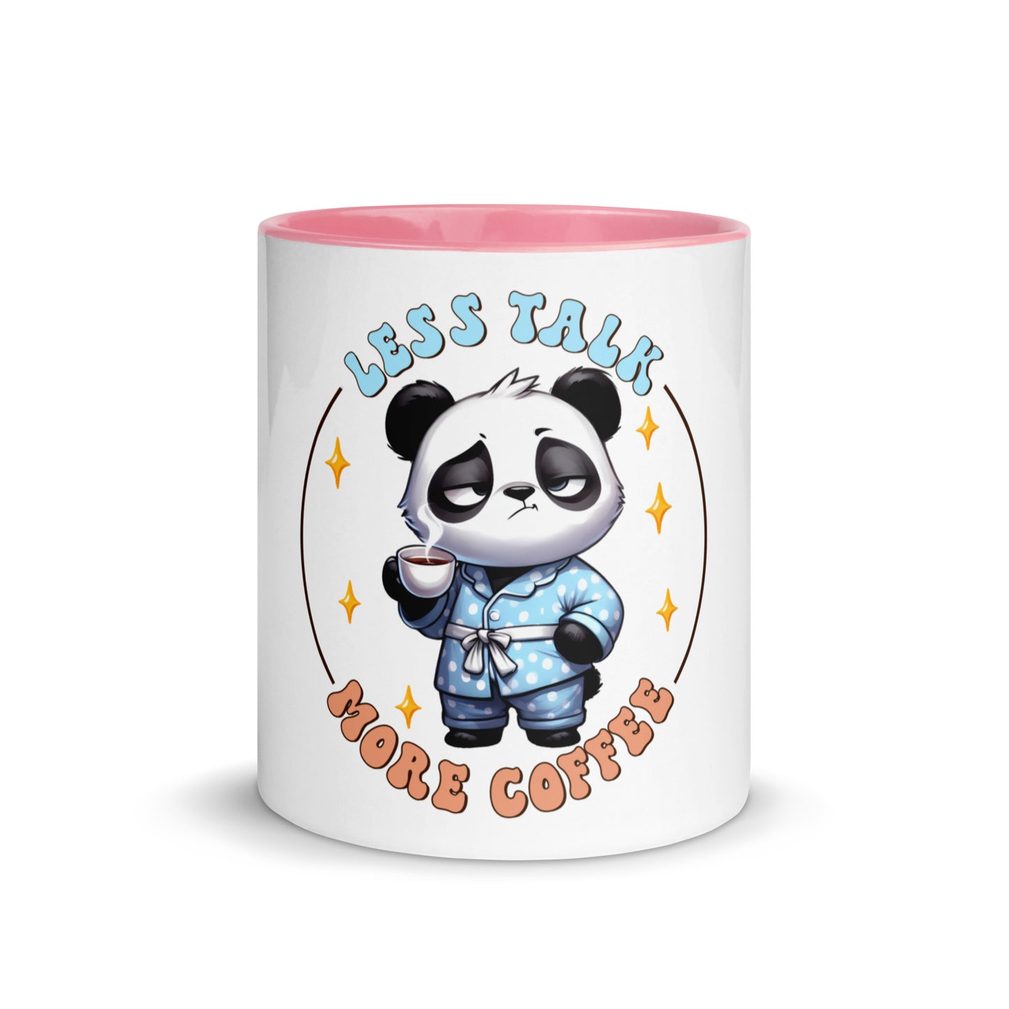 Less talk panda Mug with Color Inside