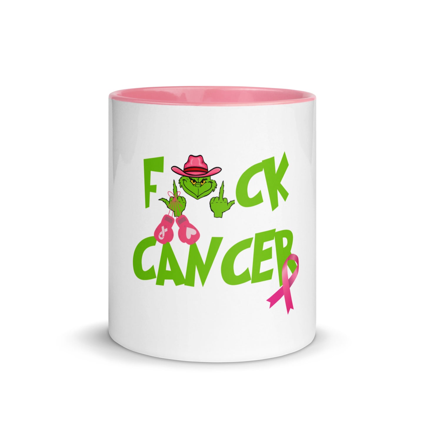 F*ck cancer grinch Mug with Color Inside