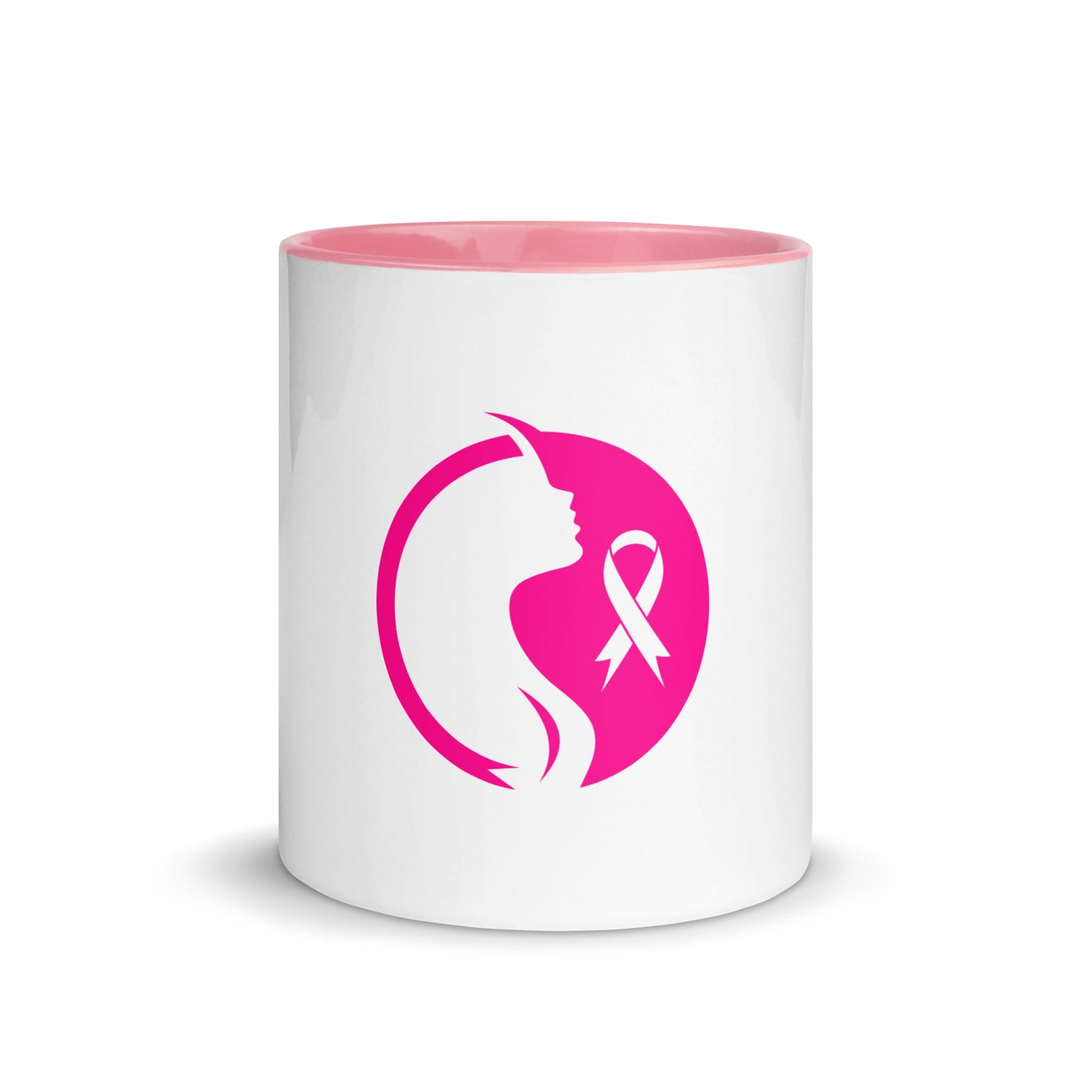 Breast cancer silhouette Mug with Color Inside