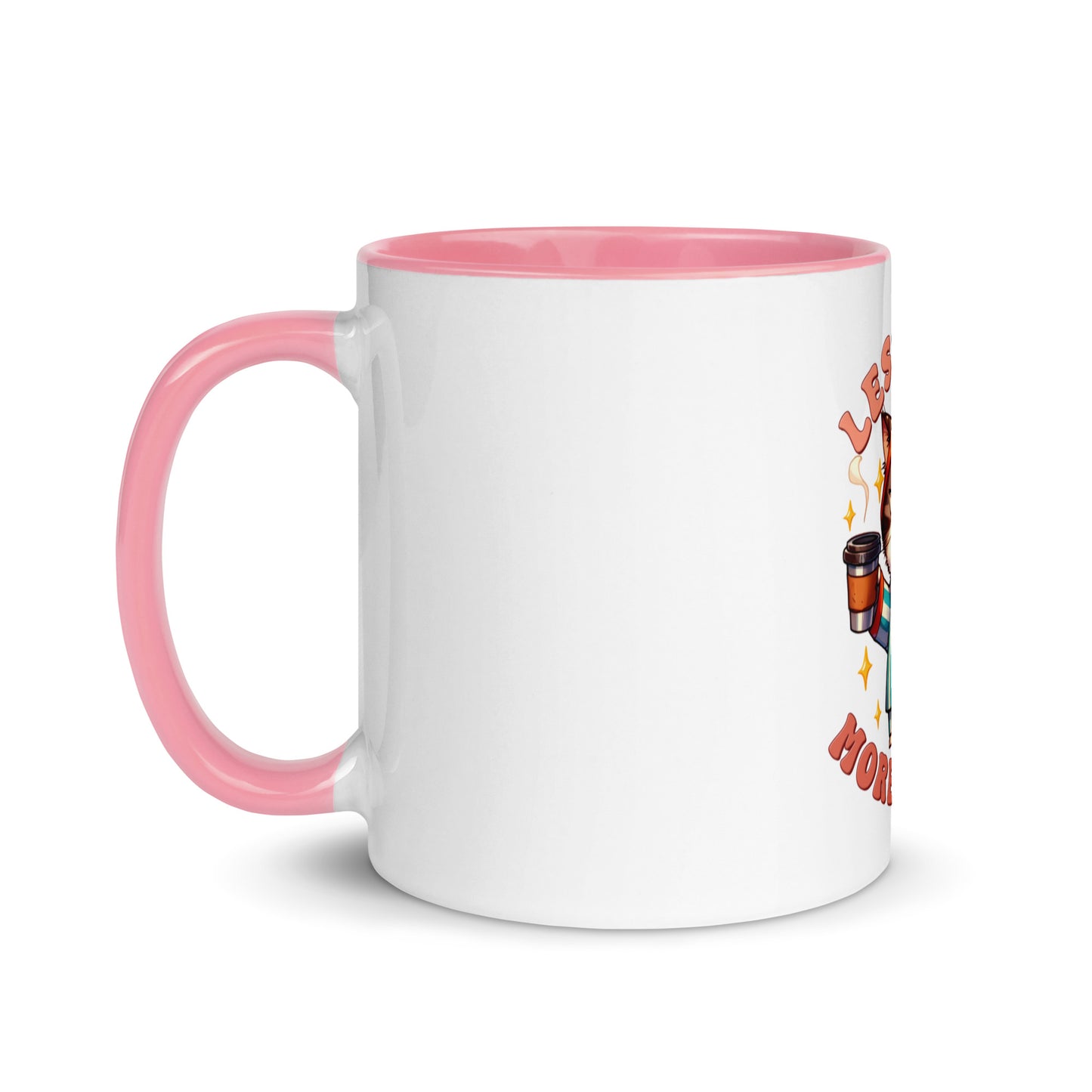 Less talk cat Mug with Color Inside