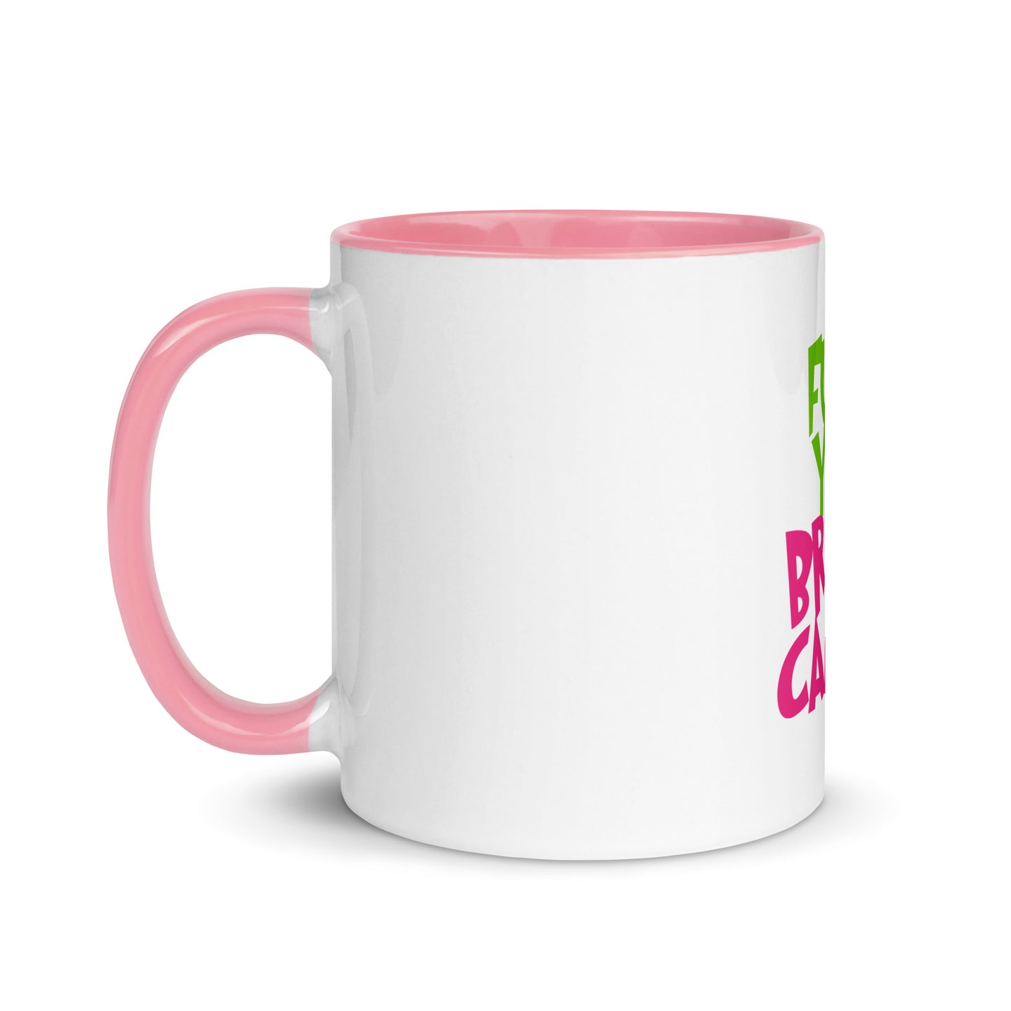 Grinch fu breast cancer Mug with Color Inside