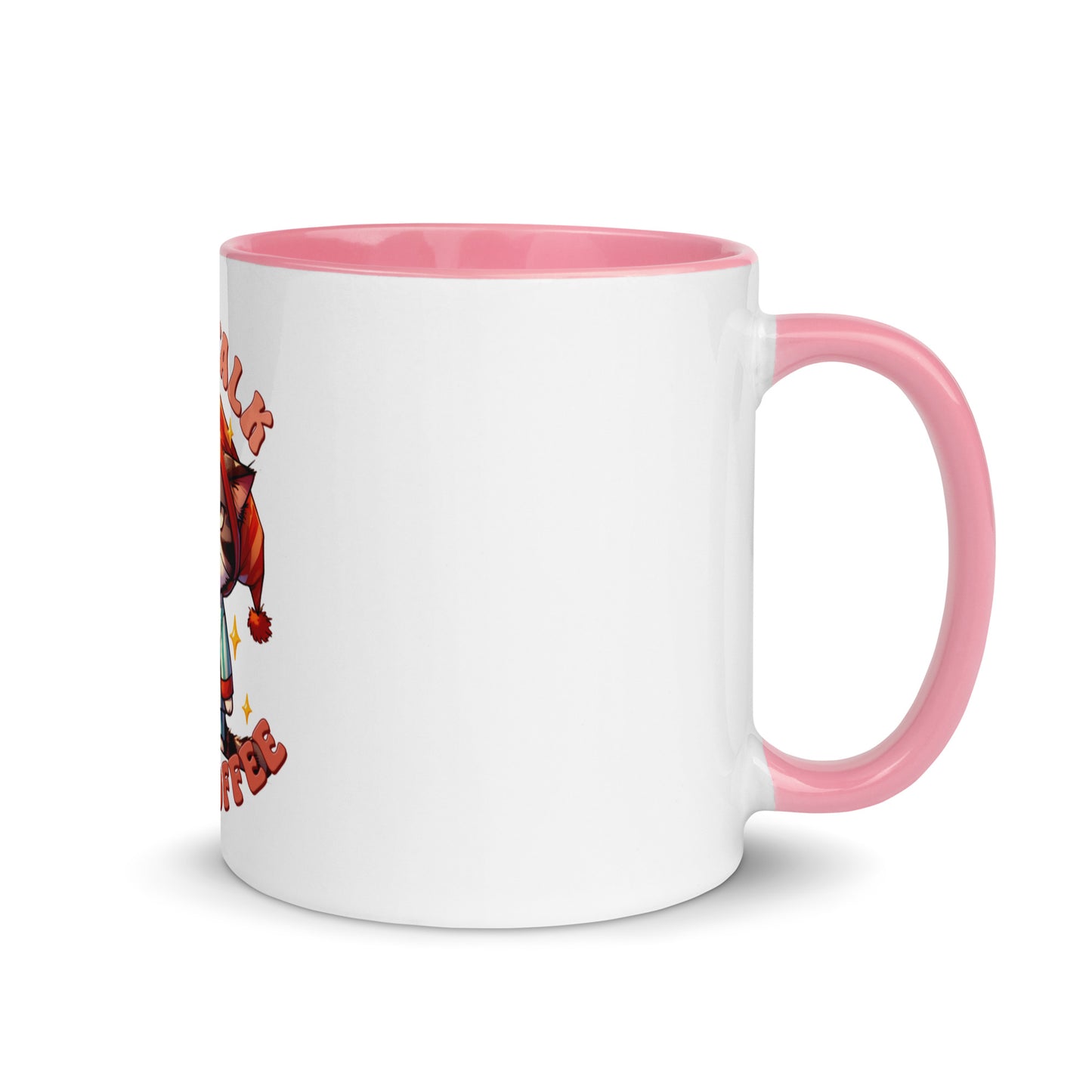 Less talk cat Mug with Color Inside