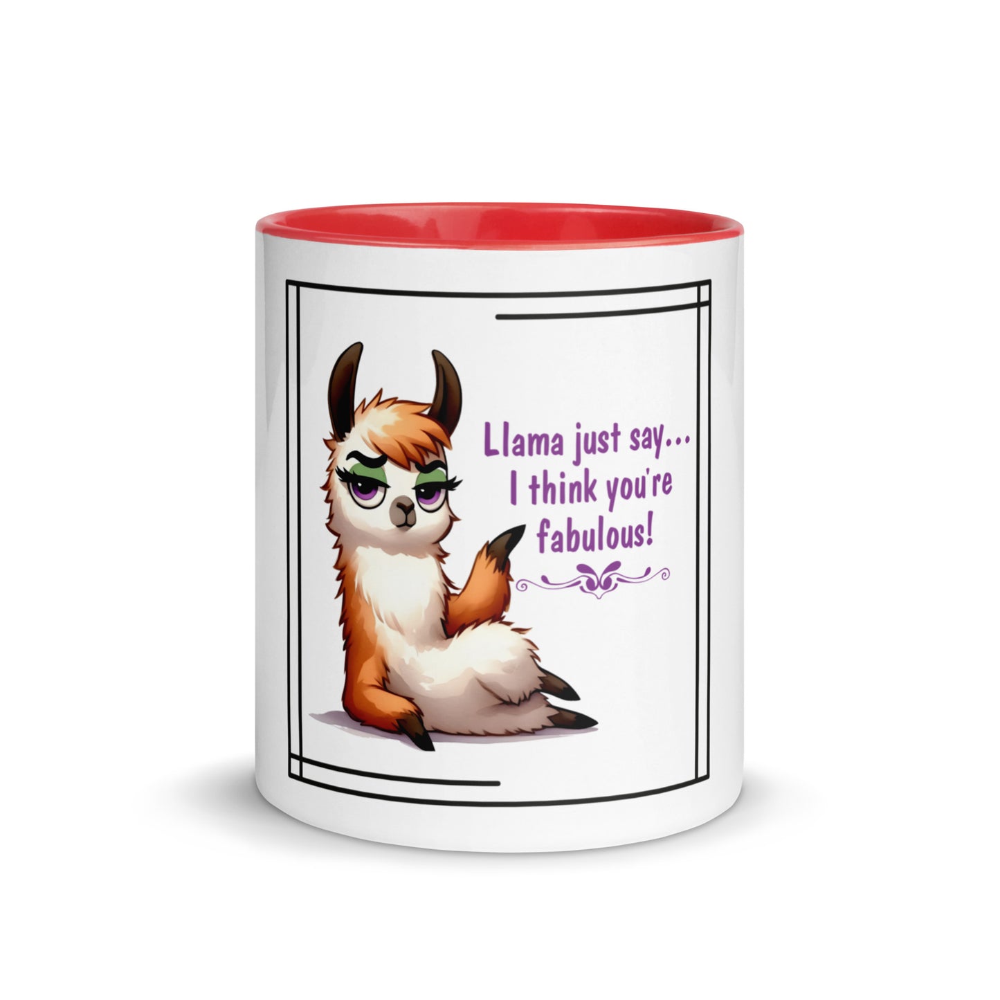 Llama just say Mug with Color Inside