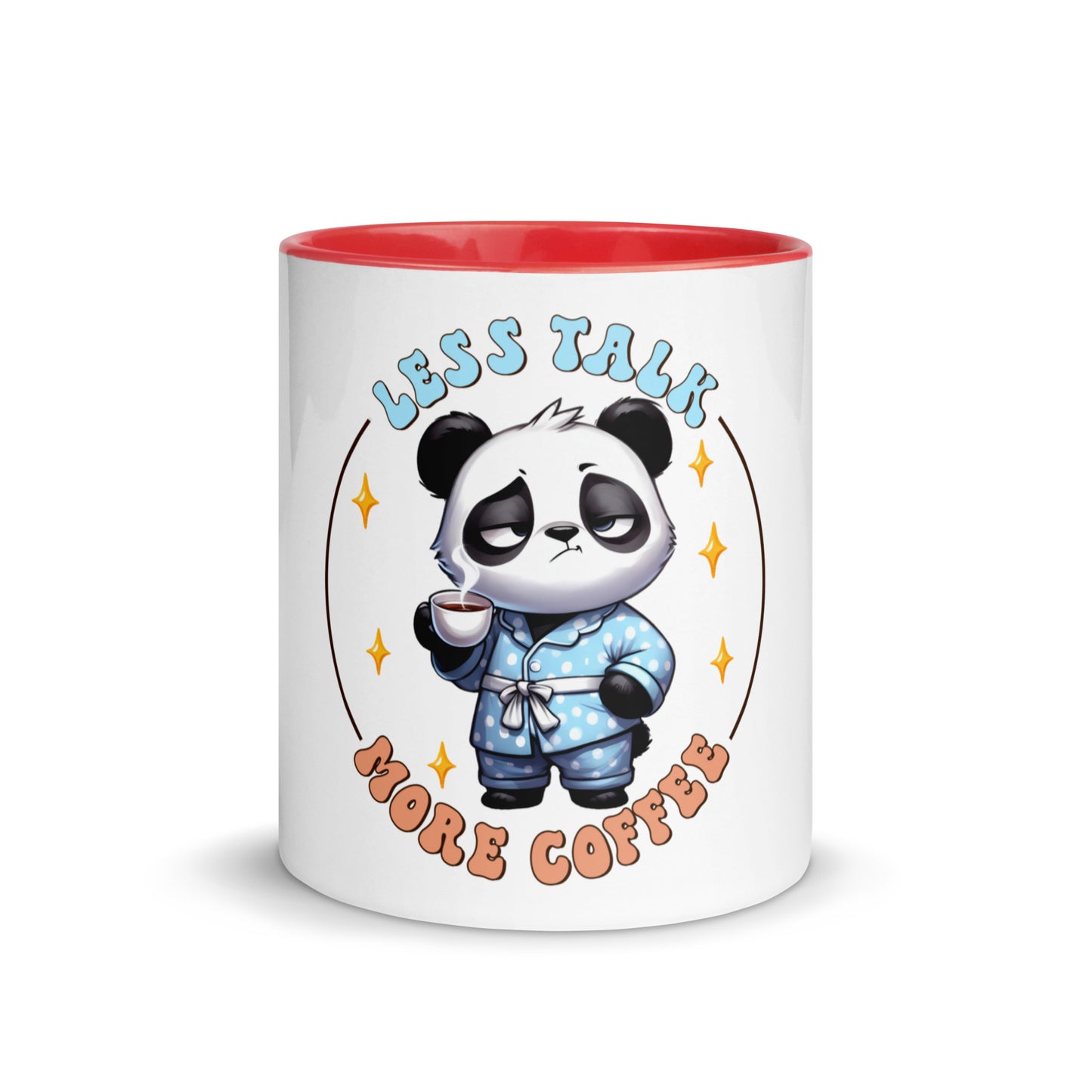 Less talk panda Mug with Color Inside